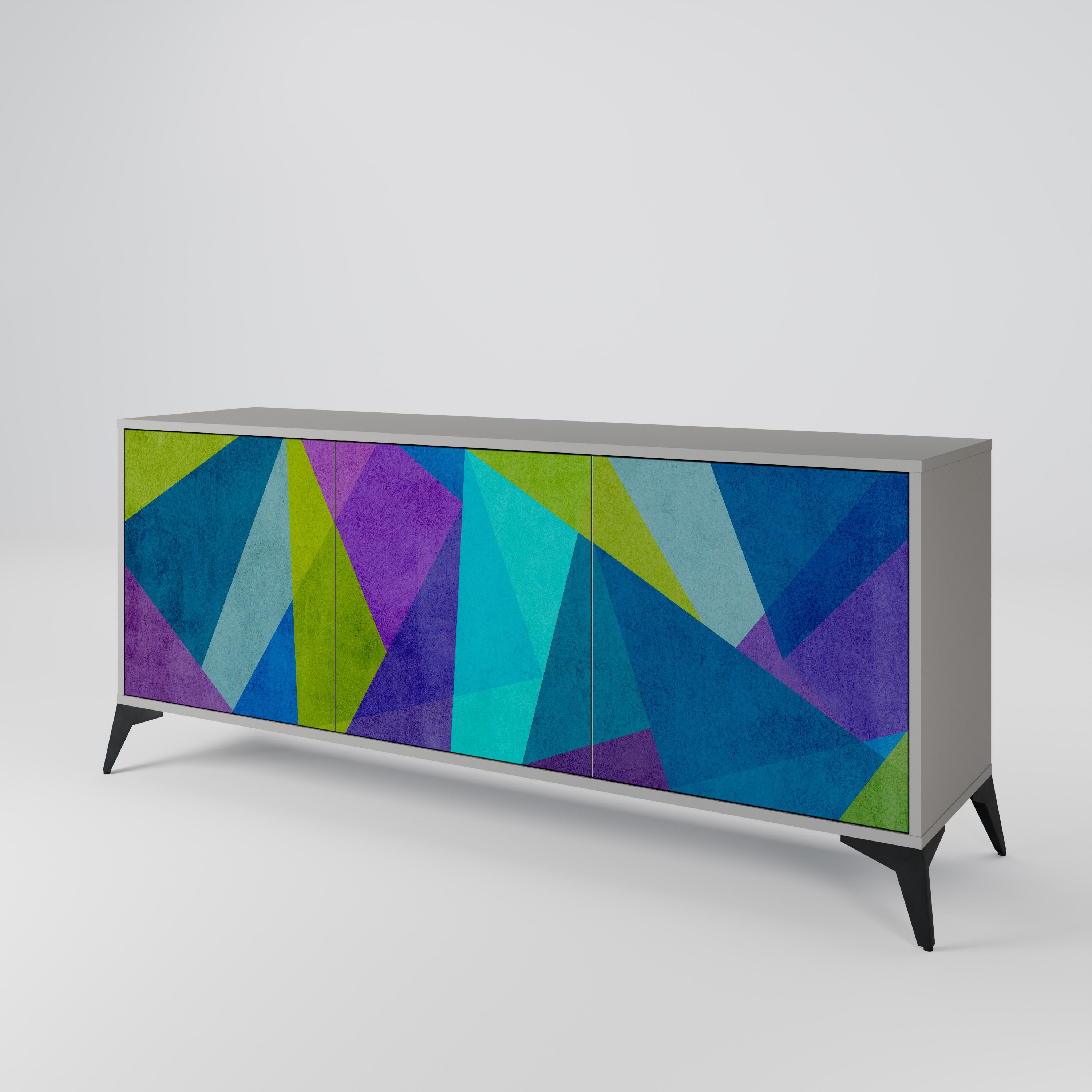 COLD SHOWCASE Komoda 3-drzwiowa korpus Szary