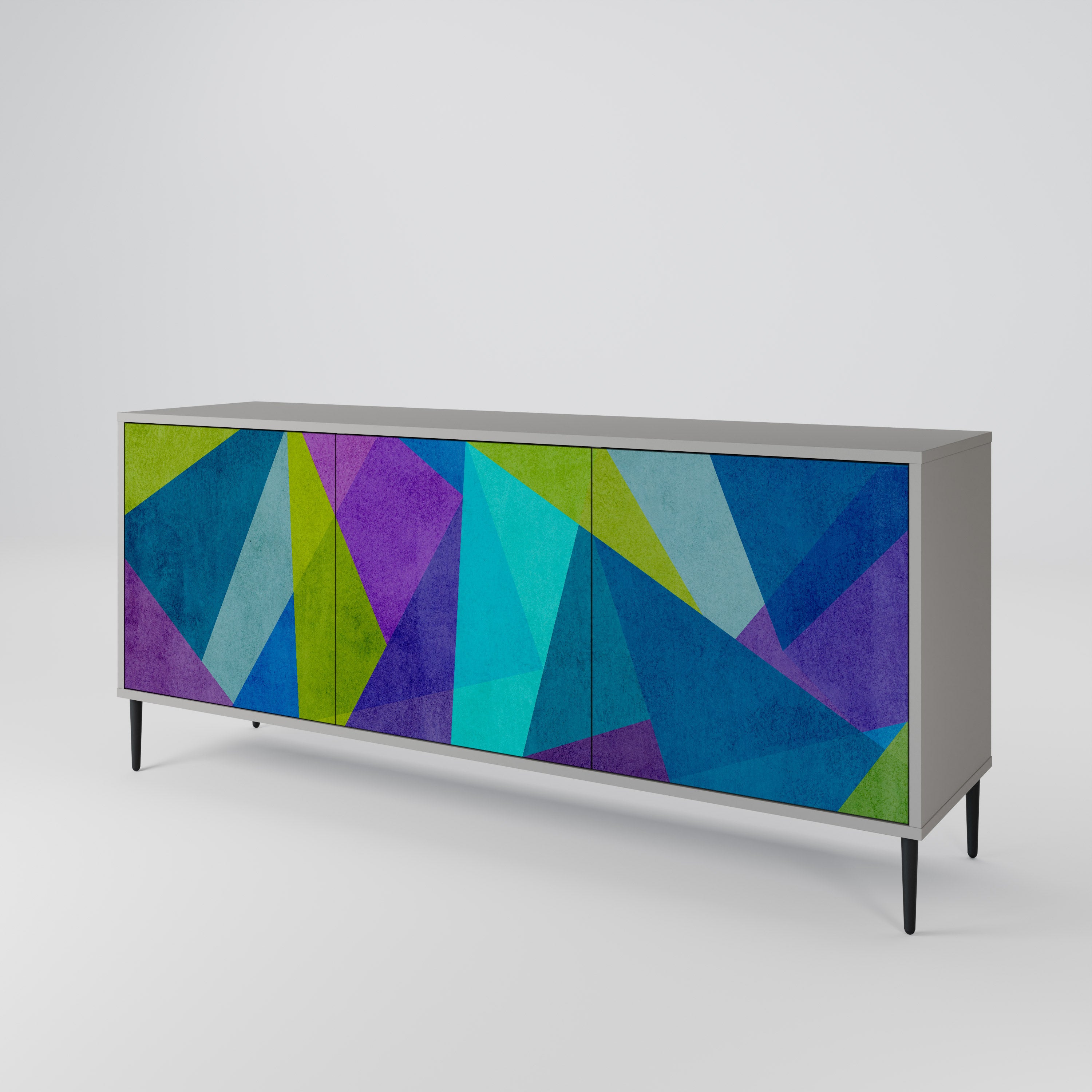 COLD SHOWCASE Komoda 3-drzwiowa korpus Szary