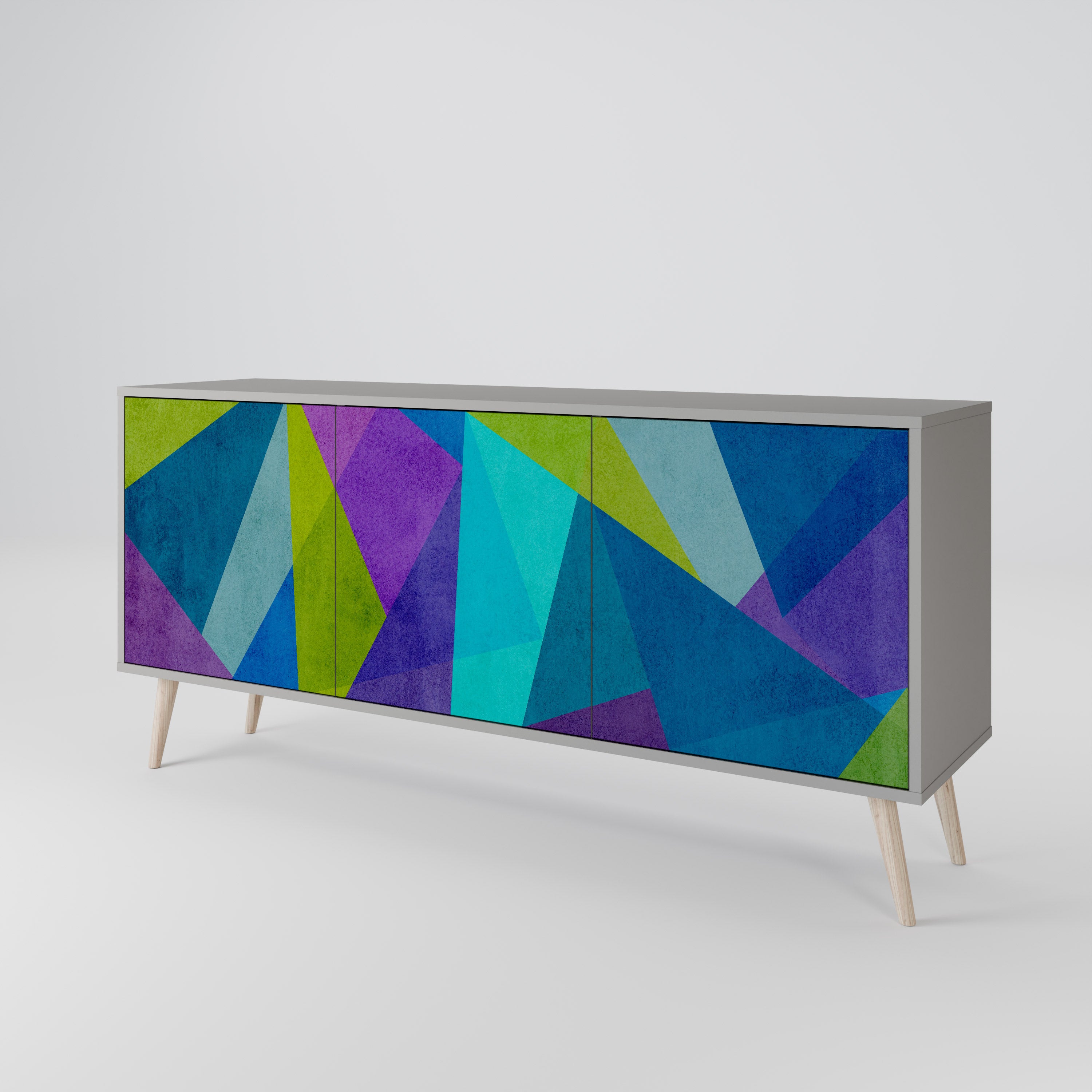 COLD SHOWCASE Komoda 3-drzwiowa korpus Szary