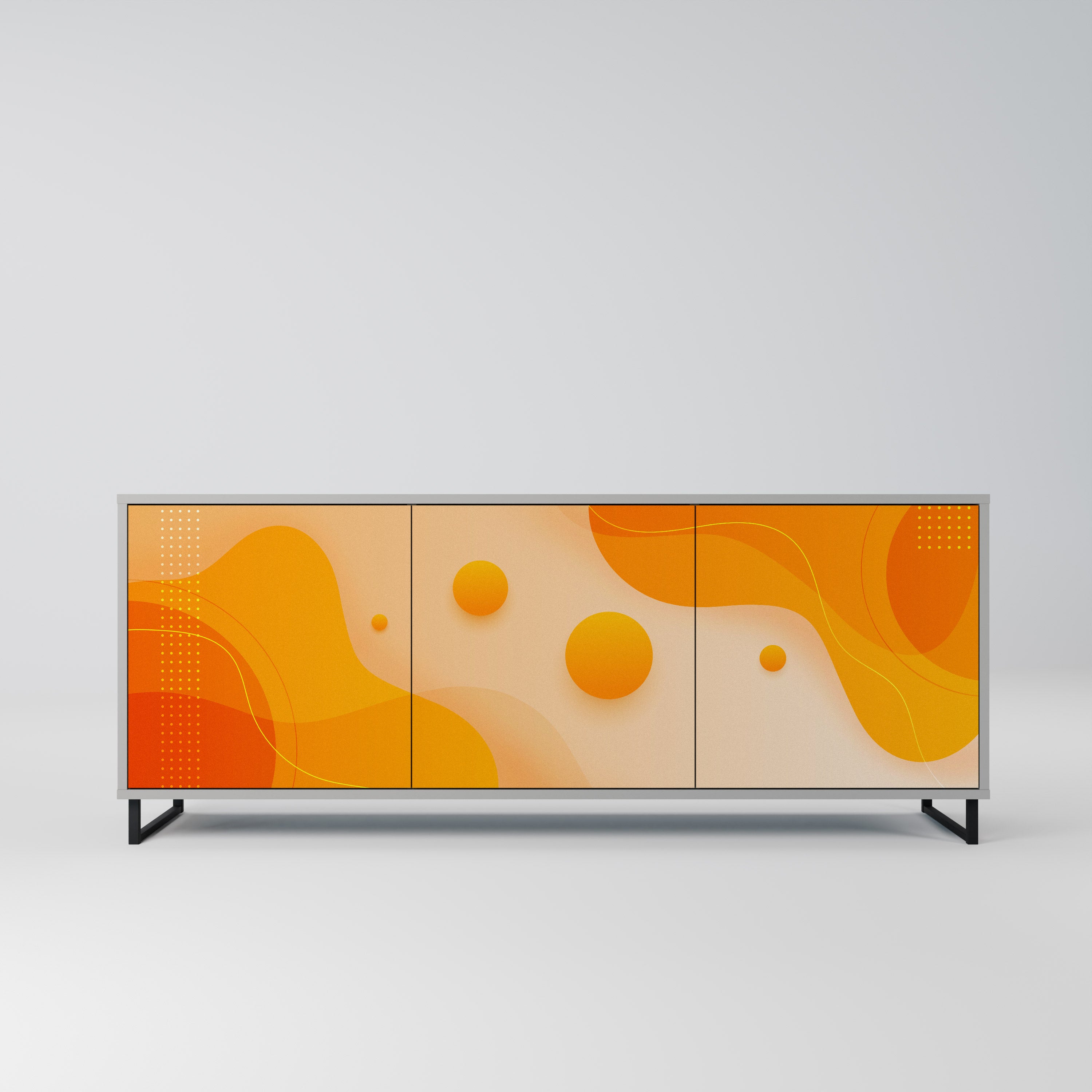 ORANGE ARRANGEMENT Komoda 3-drzwiowa korpus Szary