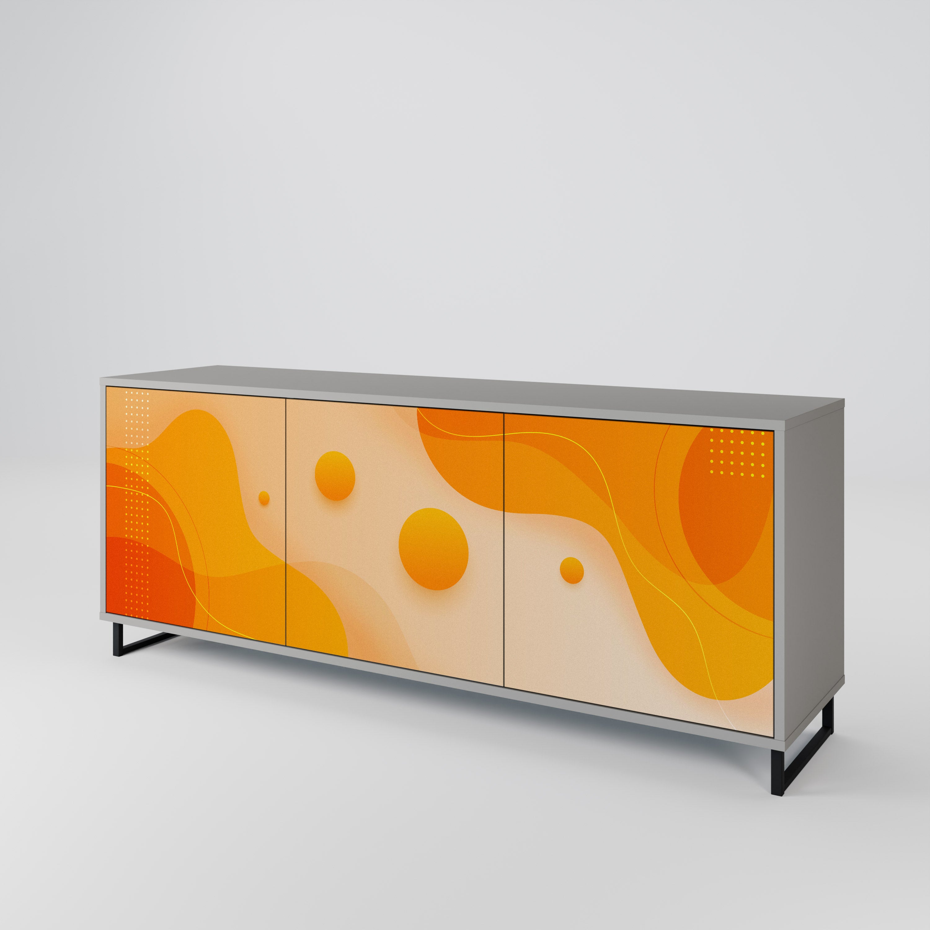 ORANGE ARRANGEMENT Komoda 3-drzwiowa korpus Szary