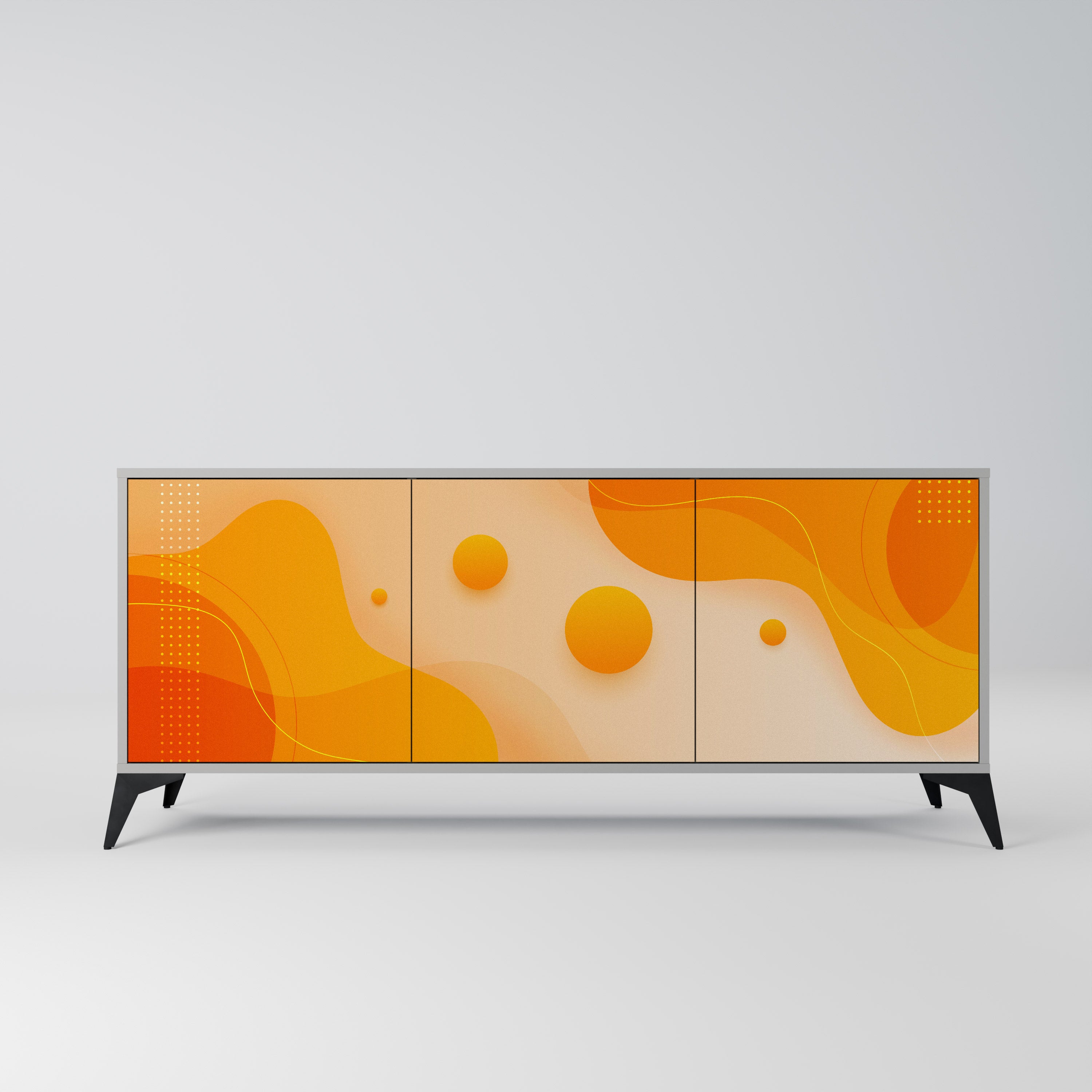 ORANGE ARRANGEMENT Komoda 3-drzwiowa korpus Szary