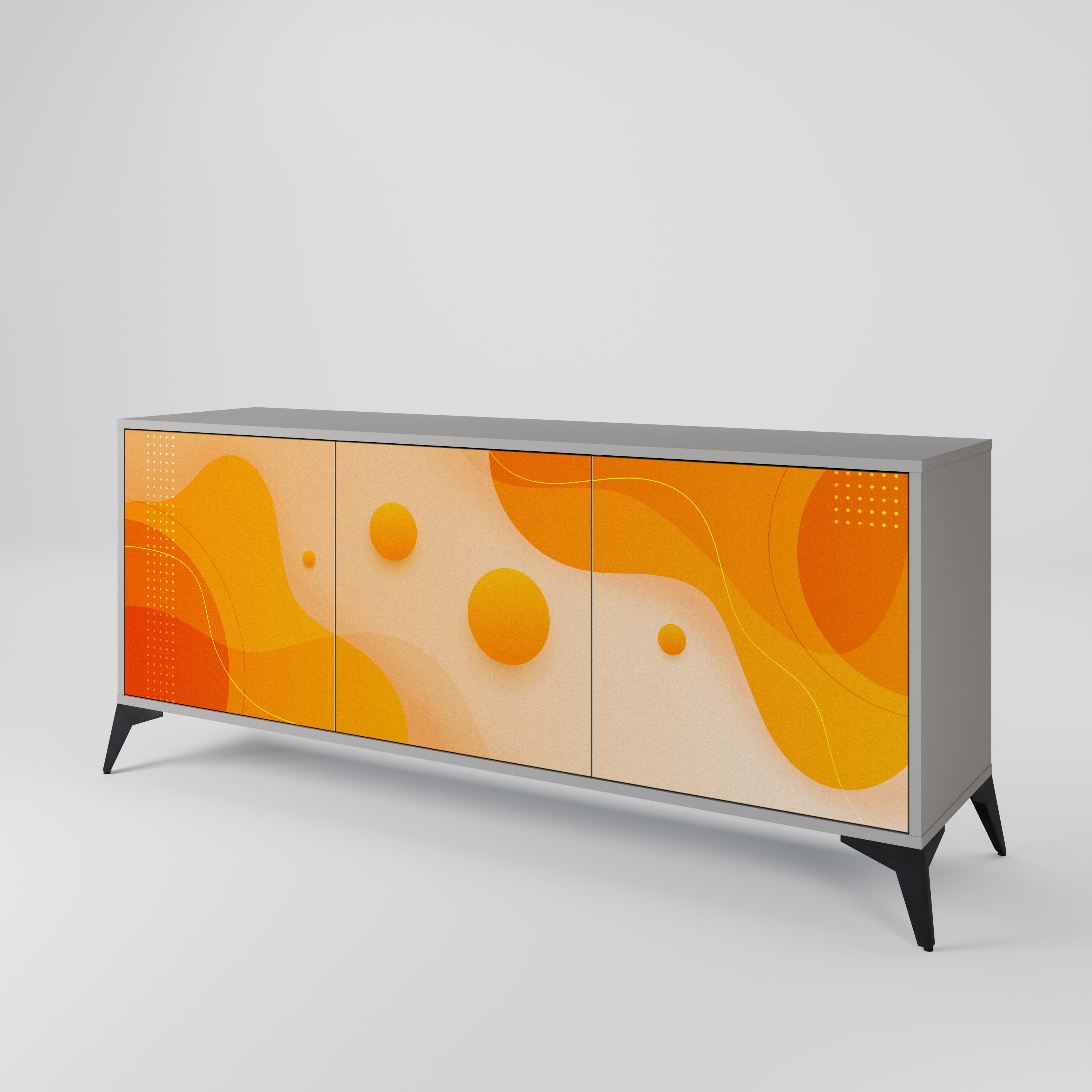 ORANGE ARRANGEMENT Komoda 3-drzwiowa korpus Szary