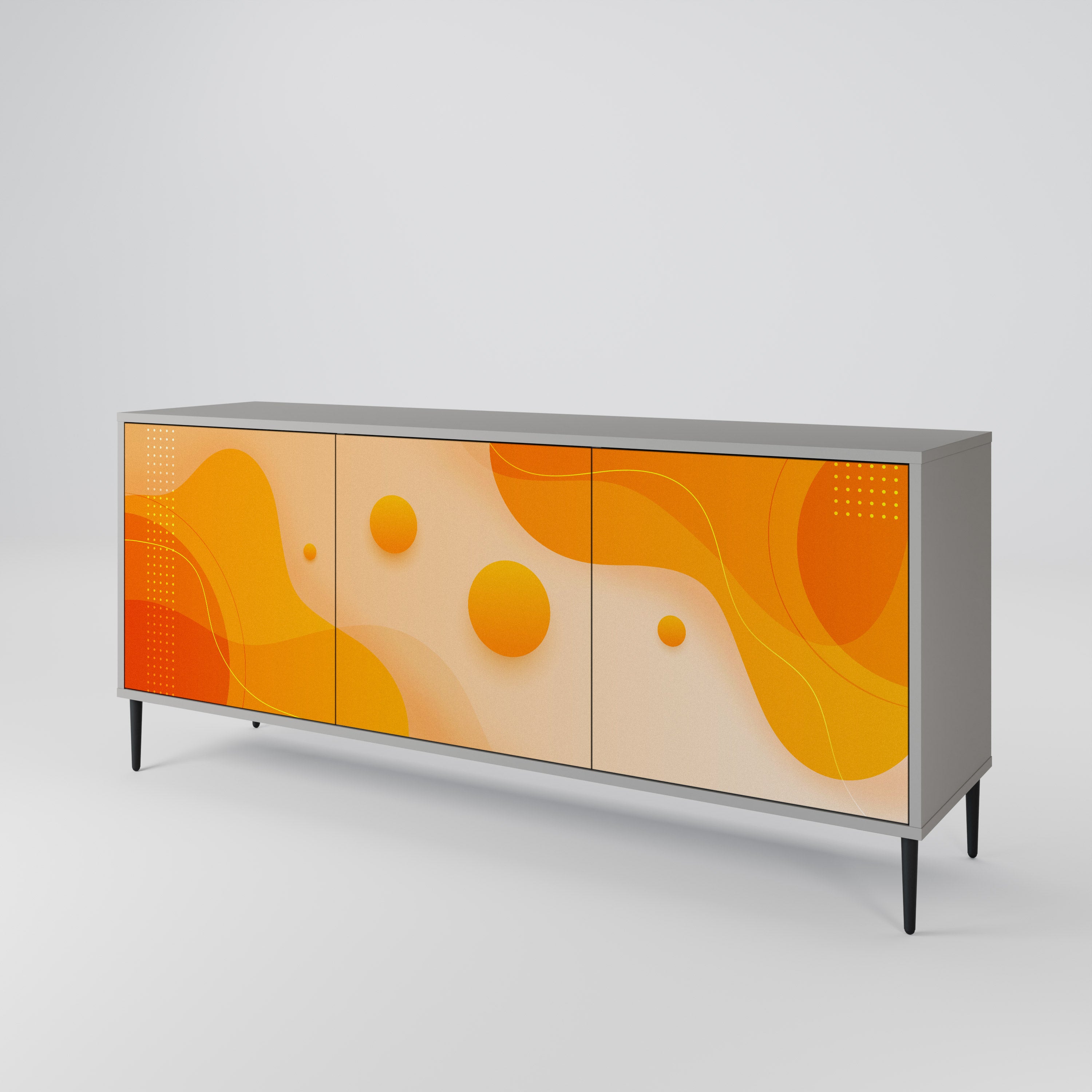 ORANGE ARRANGEMENT Komoda 3-drzwiowa korpus Szary