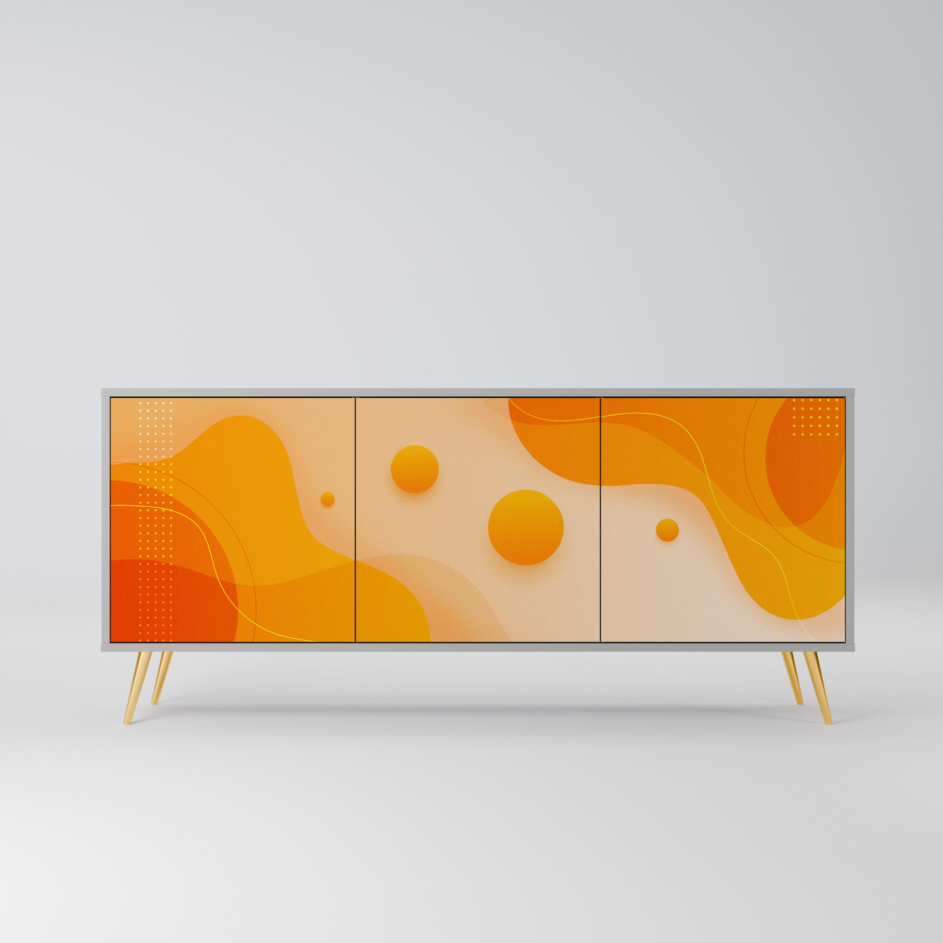 ORANGE ARRANGEMENT Komoda 3-drzwiowa korpus Szary