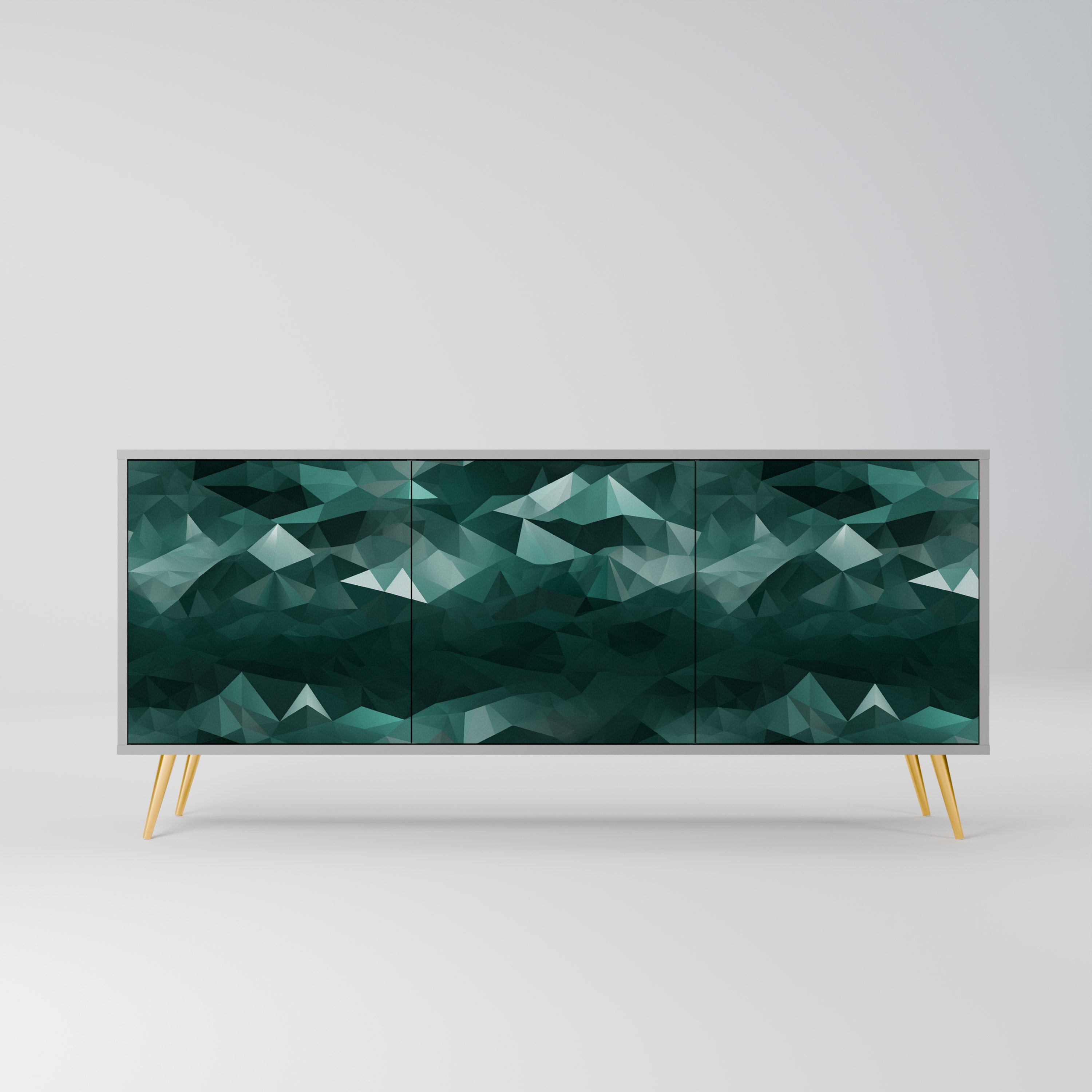 POLYGONAL FLOATING Komoda 3-drzwiowa korpus Szary
