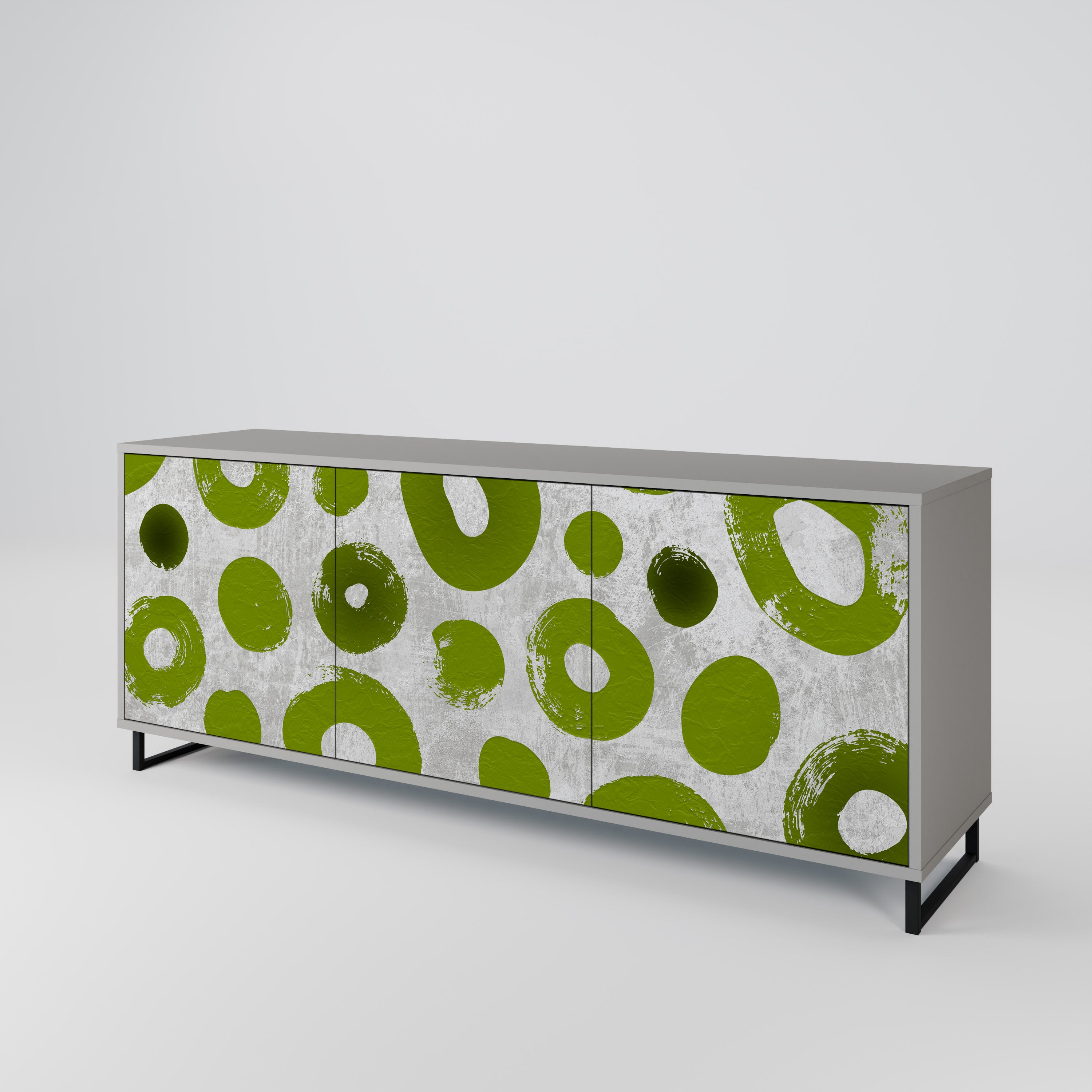 GREEN RHAPSODY Komoda 3-drzwiowa korpus Szary