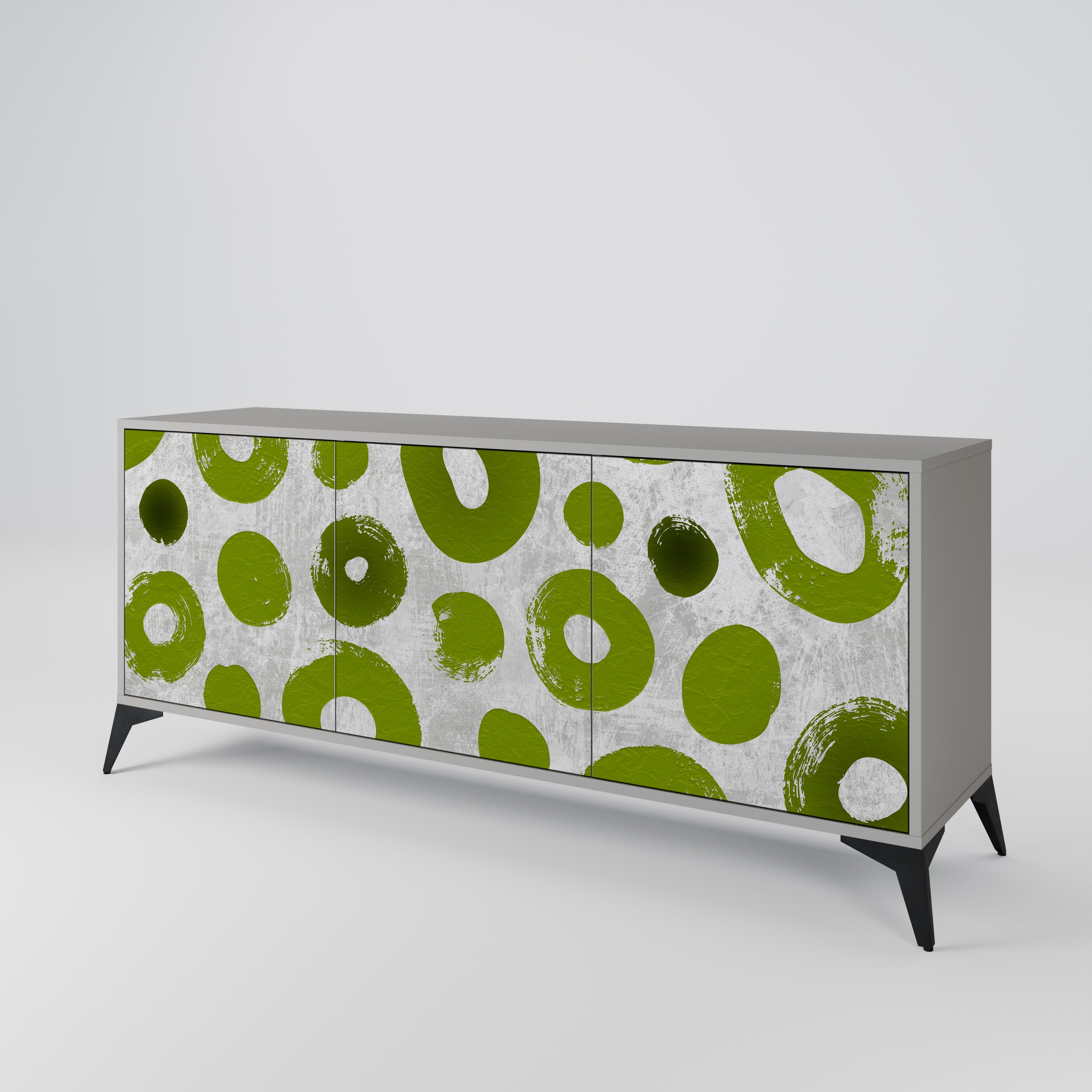 GREEN RHAPSODY Komoda 3-drzwiowa korpus Szary