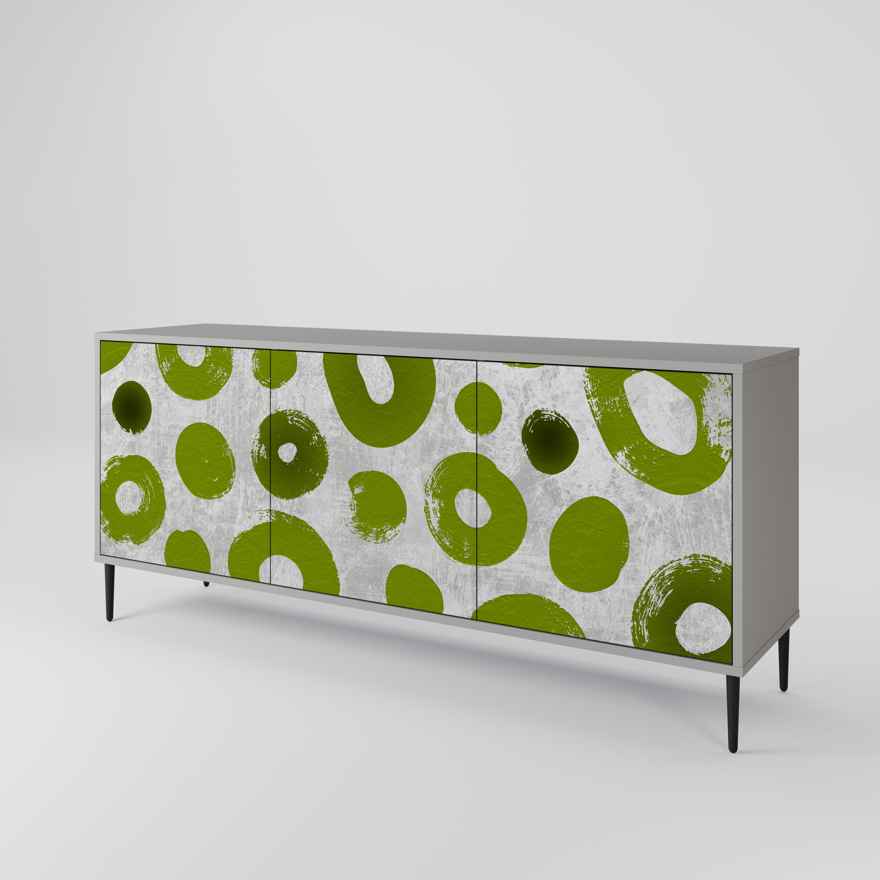 GREEN RHAPSODY Komoda 3-drzwiowa korpus Szary