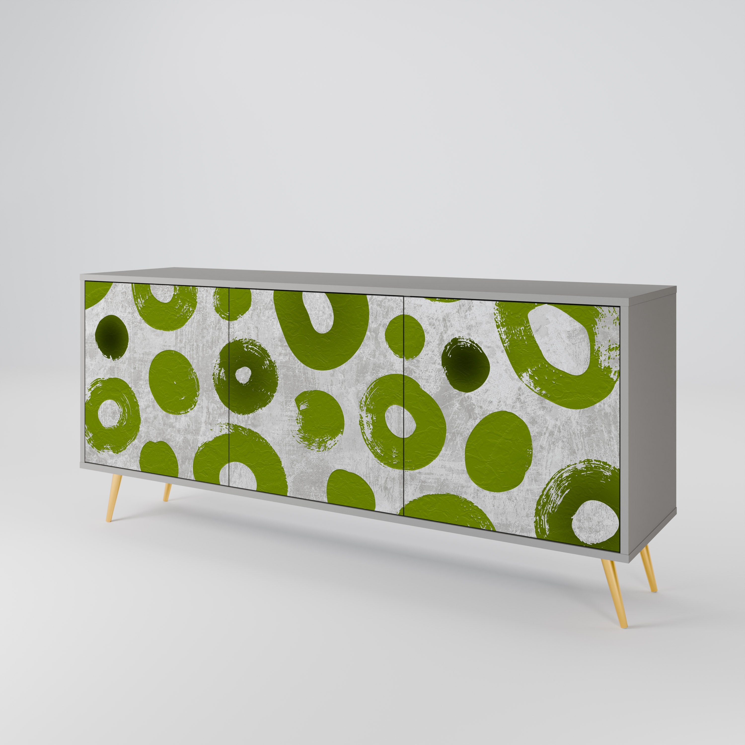 GREEN RHAPSODY Komoda 3-drzwiowa korpus Szary