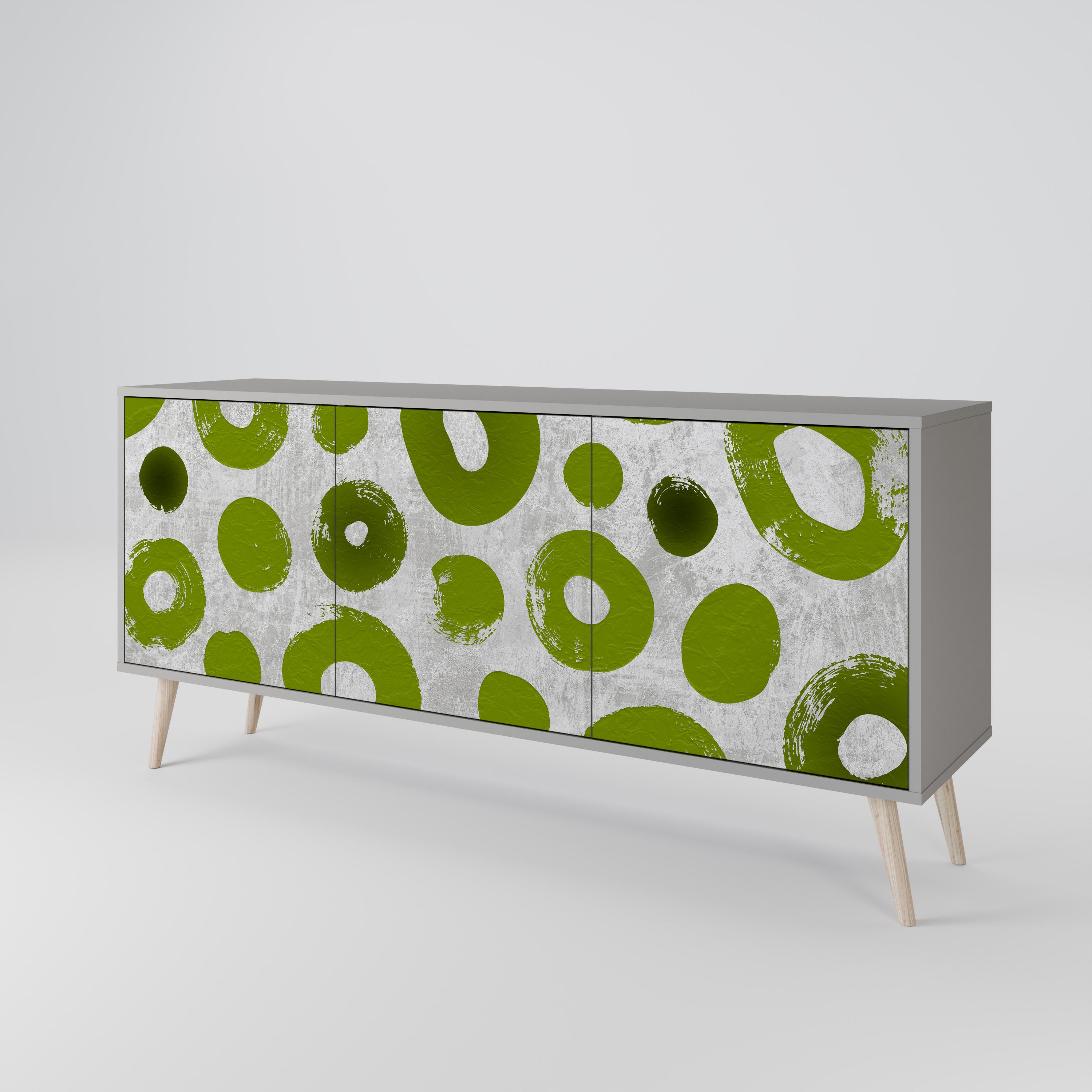 GREEN RHAPSODY Komoda 3-drzwiowa korpus Szary