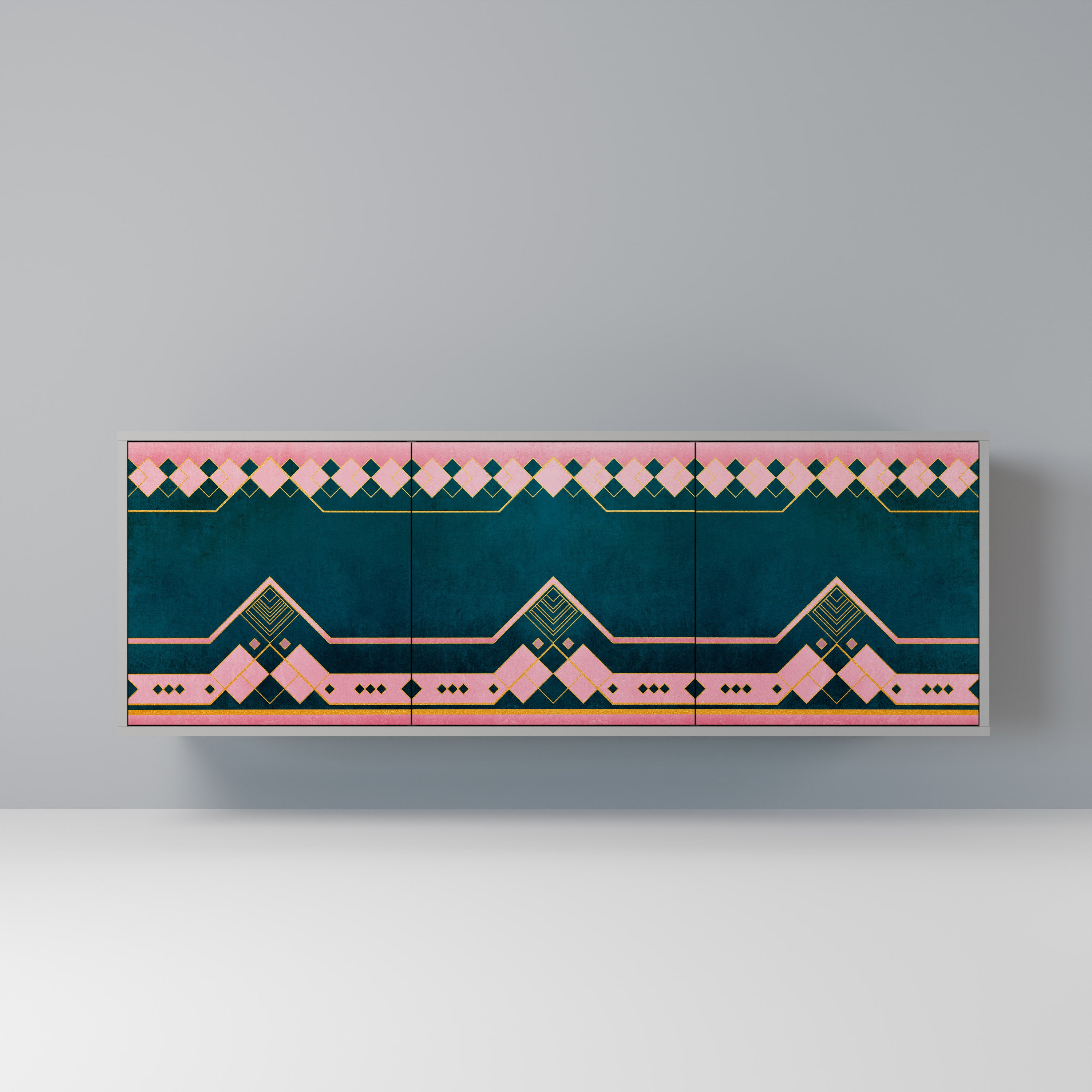 ROYAL COMPOSITION Komoda 3-drzwiowa korpus Szary