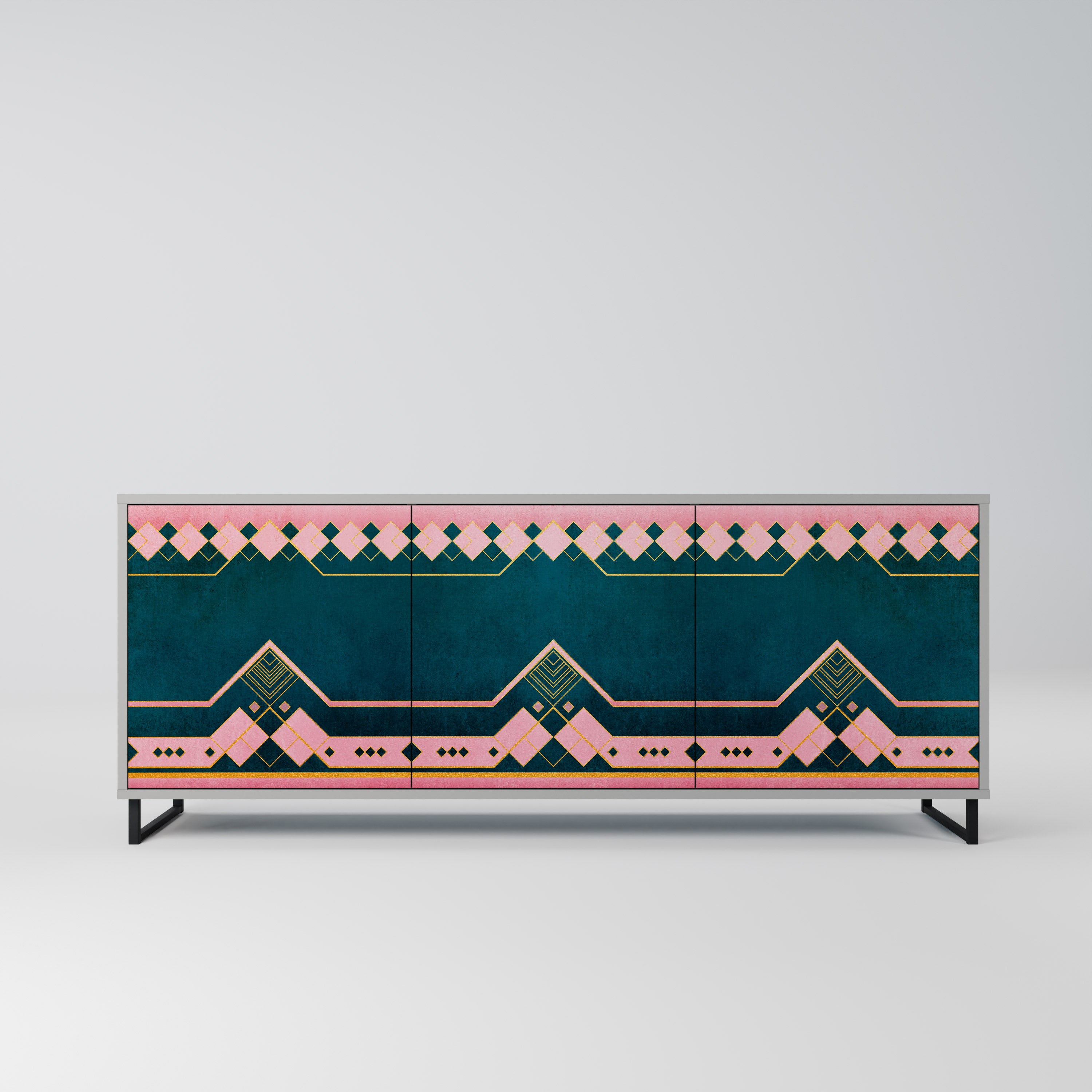 ROYAL COMPOSITION Komoda 3-drzwiowa korpus Szary