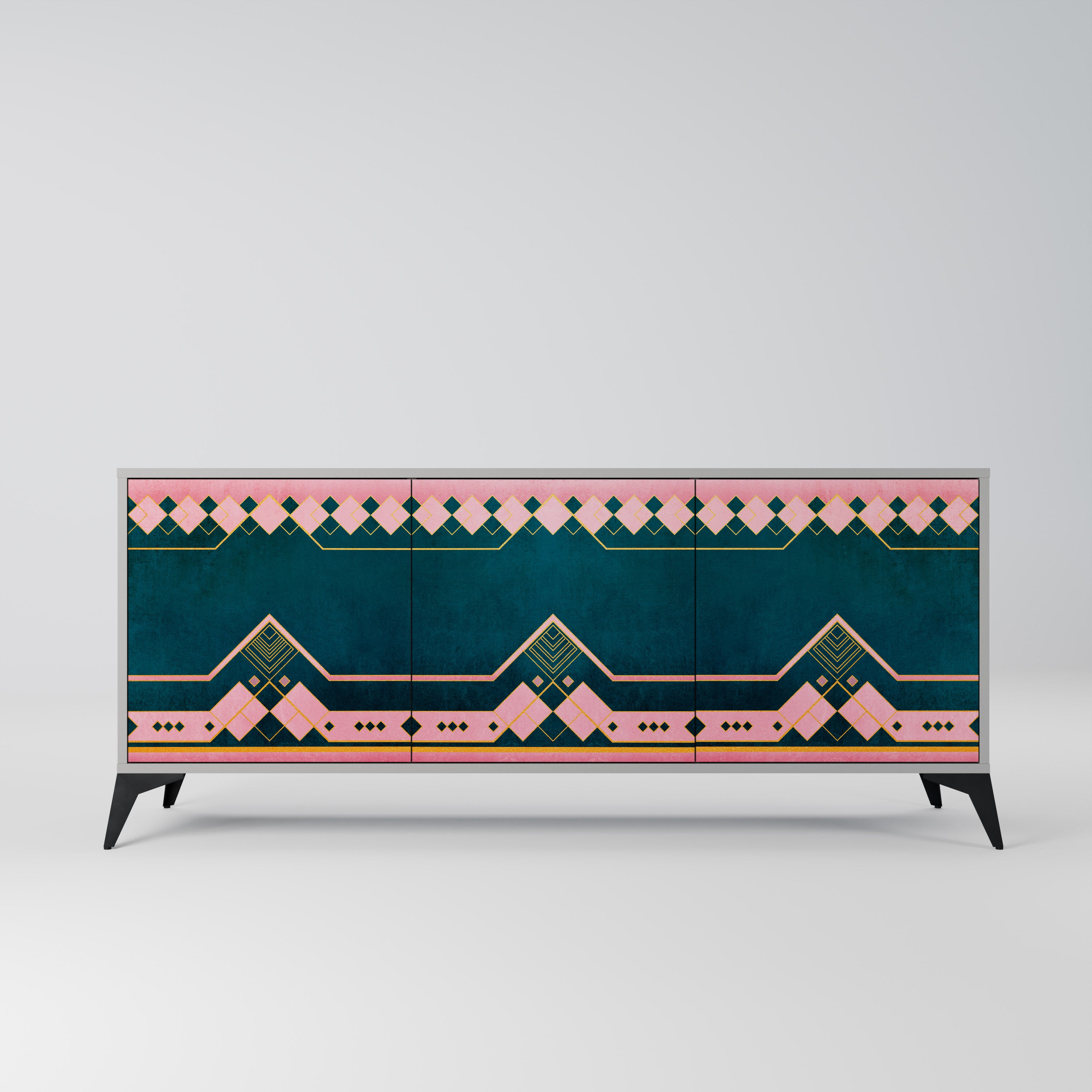 ROYAL COMPOSITION Komoda 3-drzwiowa korpus Szary