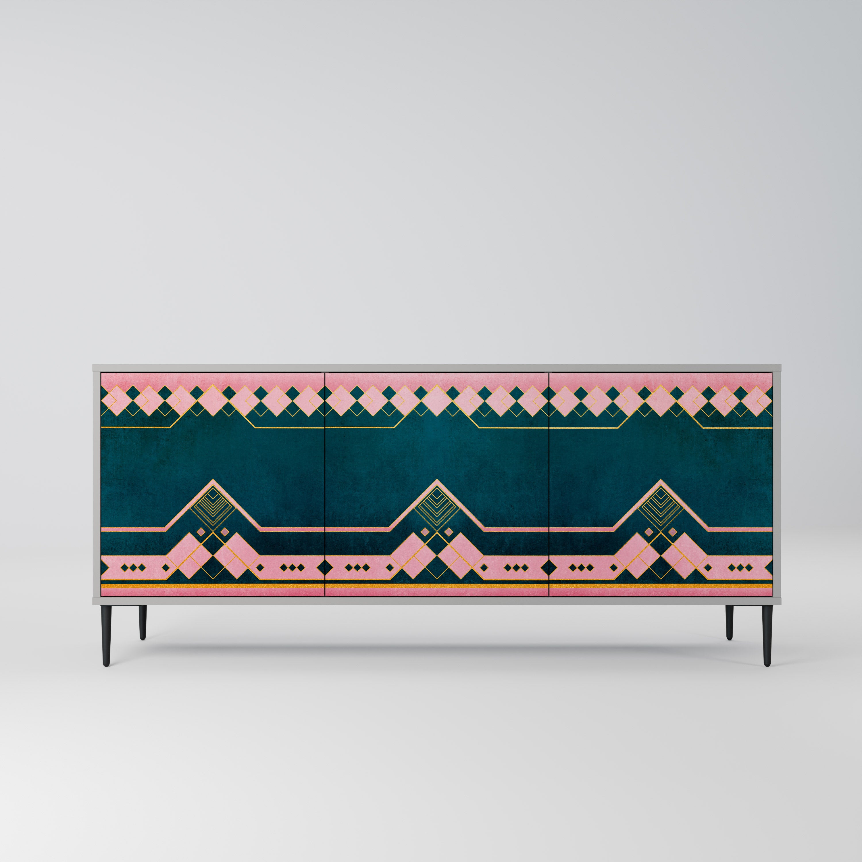 ROYAL COMPOSITION Komoda 3-drzwiowa korpus Szary