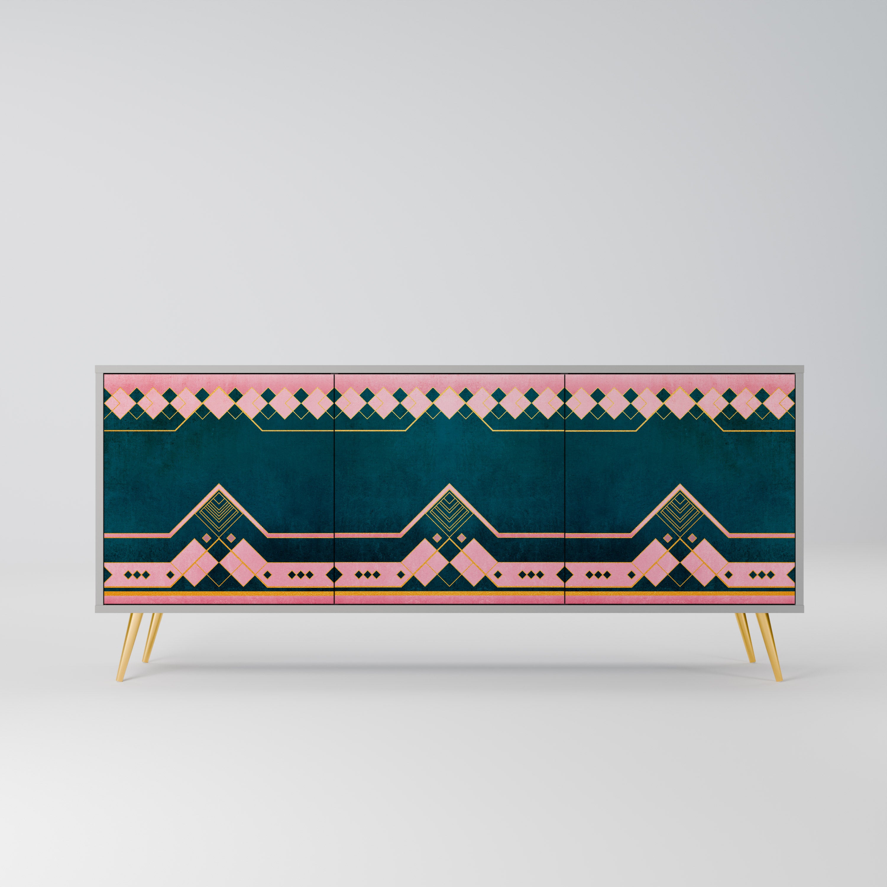 ROYAL COMPOSITION Komoda 3-drzwiowa korpus Szary