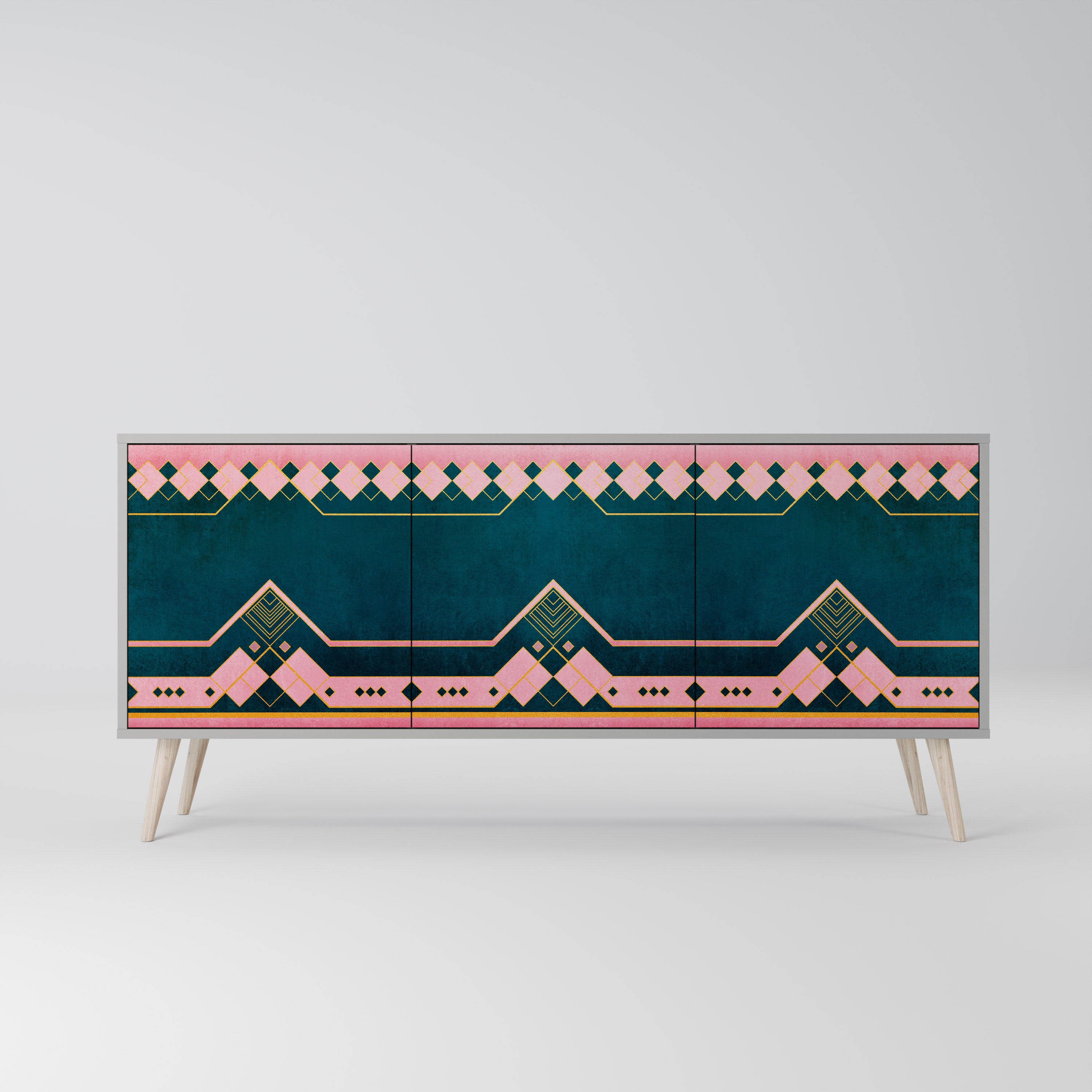 ROYAL COMPOSITION Komoda 3-drzwiowa korpus Szary