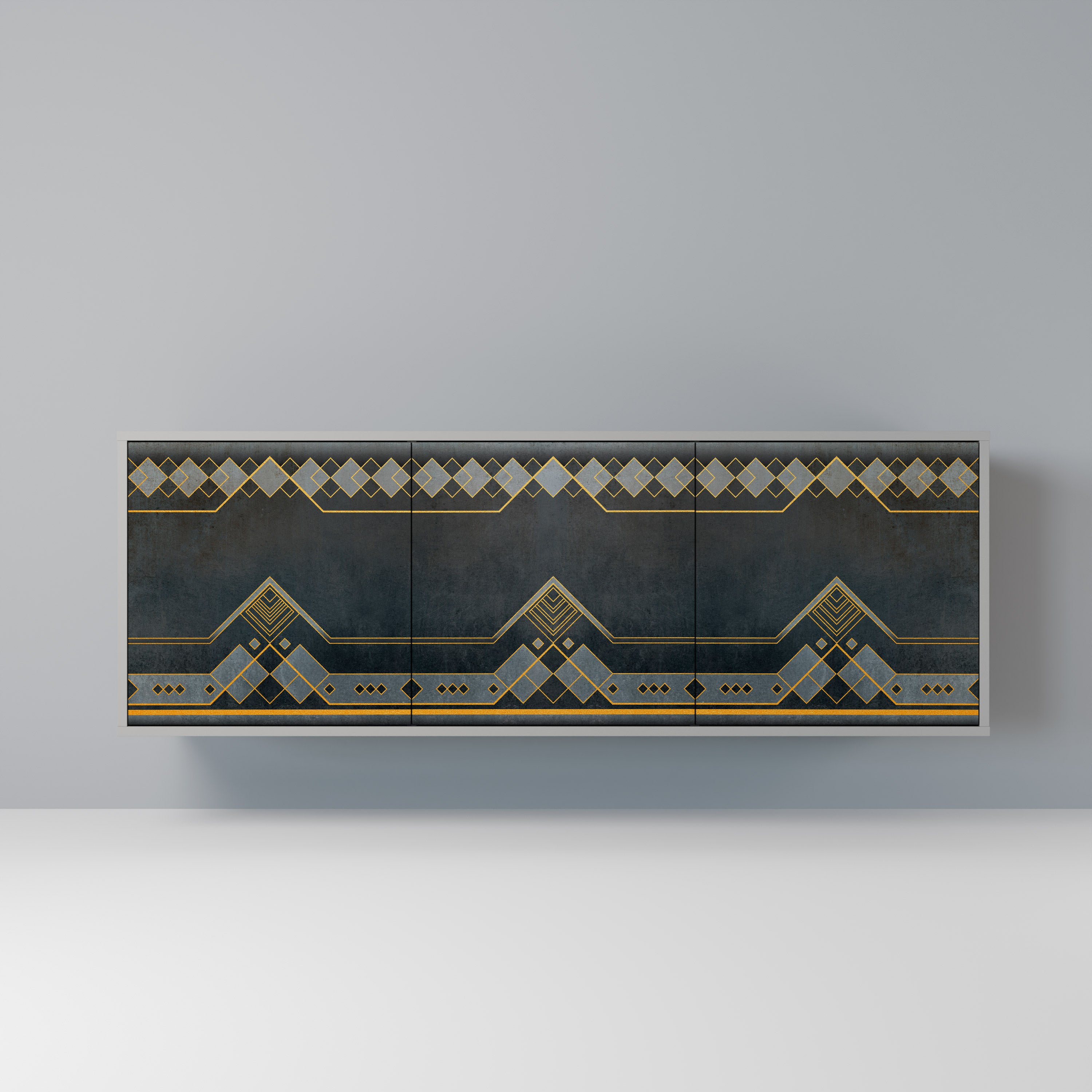 ROYAL ORDINARINESS Komoda 3-drzwiowa korpus Szary