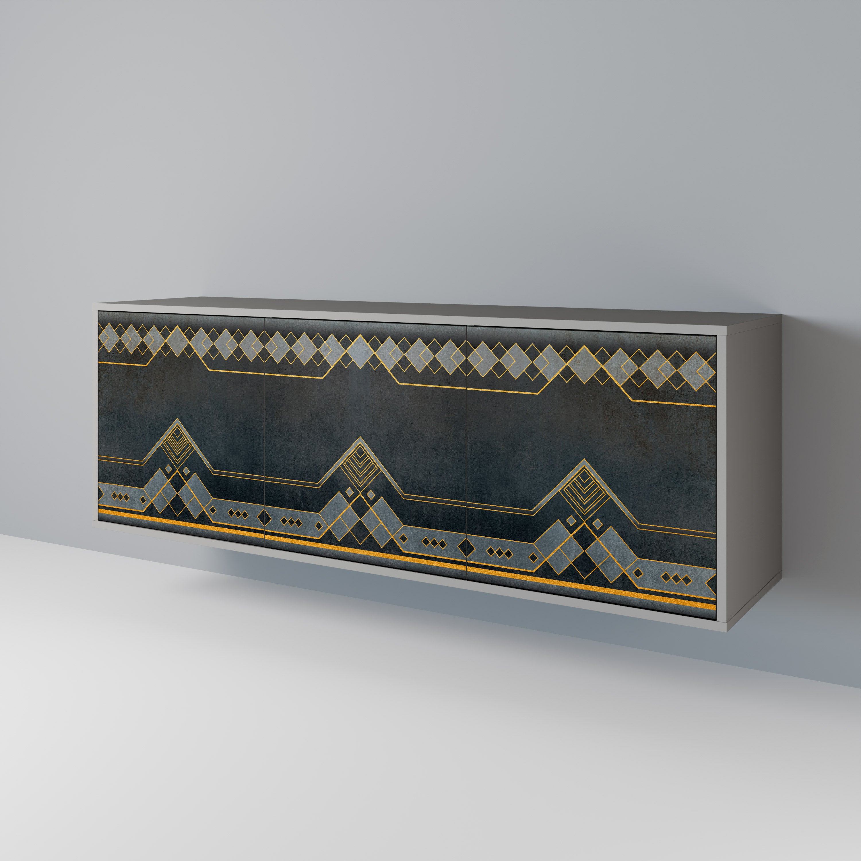 ROYAL ORDINARINESS Komoda 3-drzwiowa korpus Szary