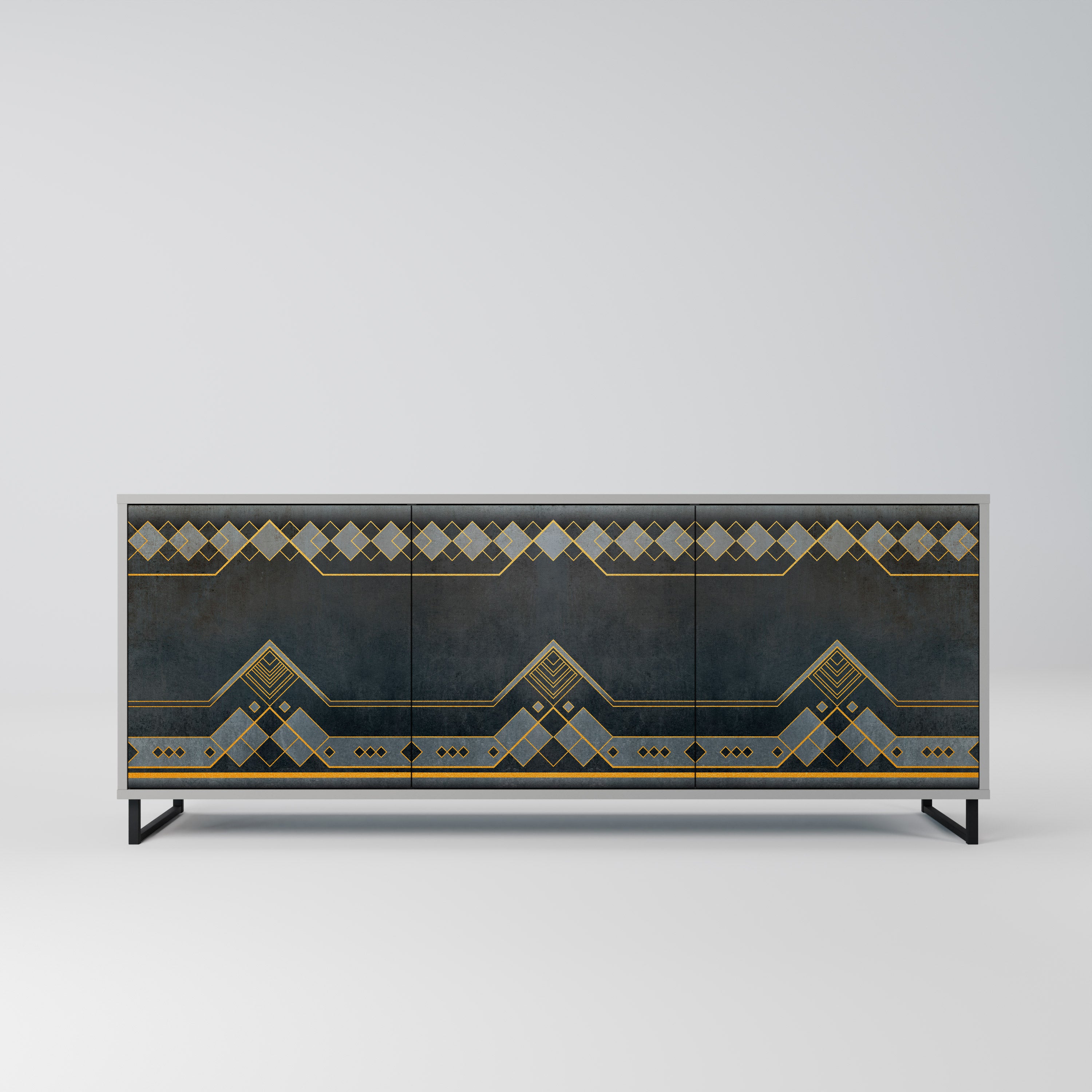 ROYAL ORDINARINESS Komoda 3-drzwiowa korpus Szary