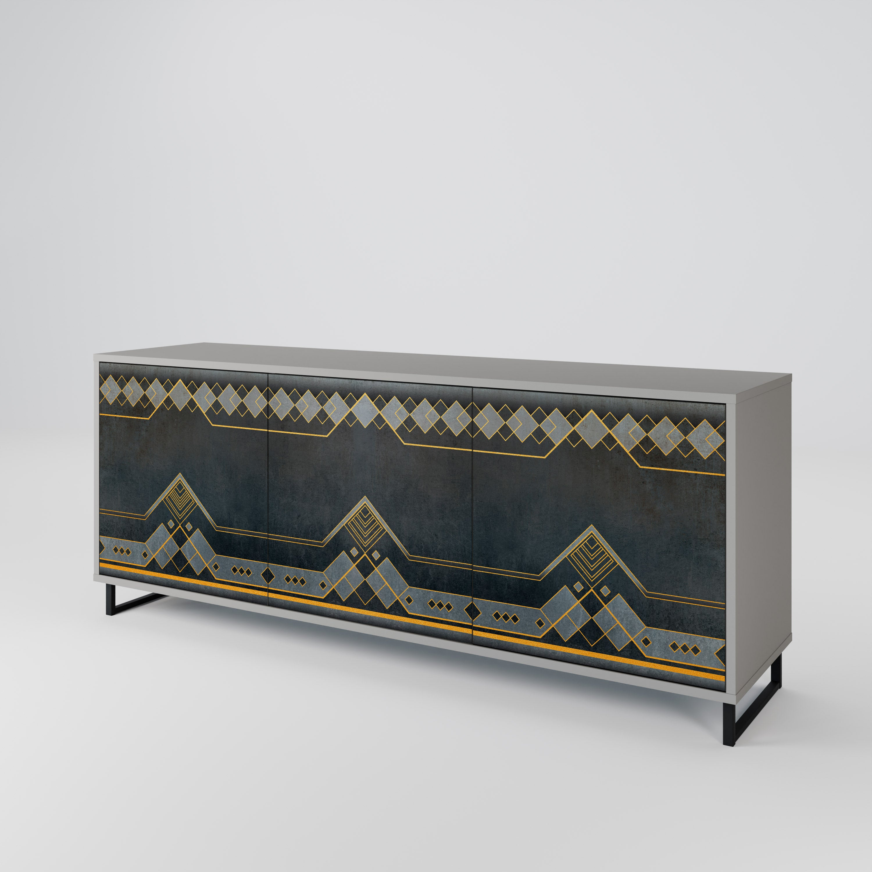 ROYAL ORDINARINESS Komoda 3-drzwiowa korpus Szary