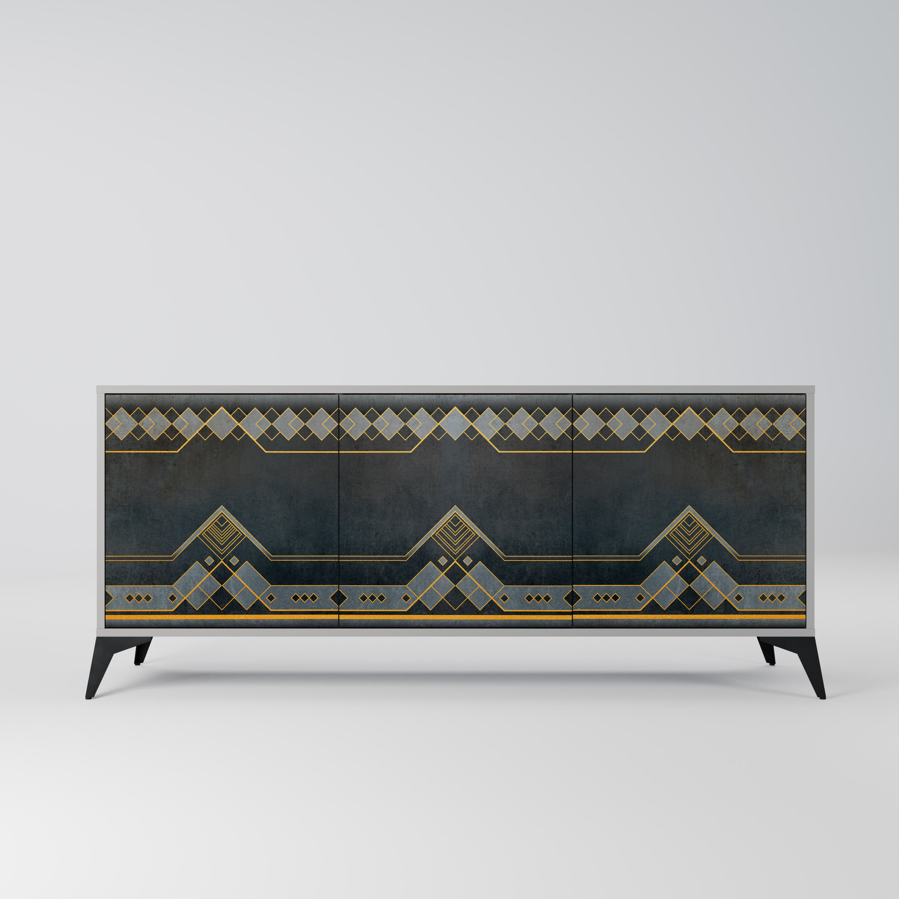 ROYAL ORDINARINESS Komoda 3-drzwiowa korpus Szary