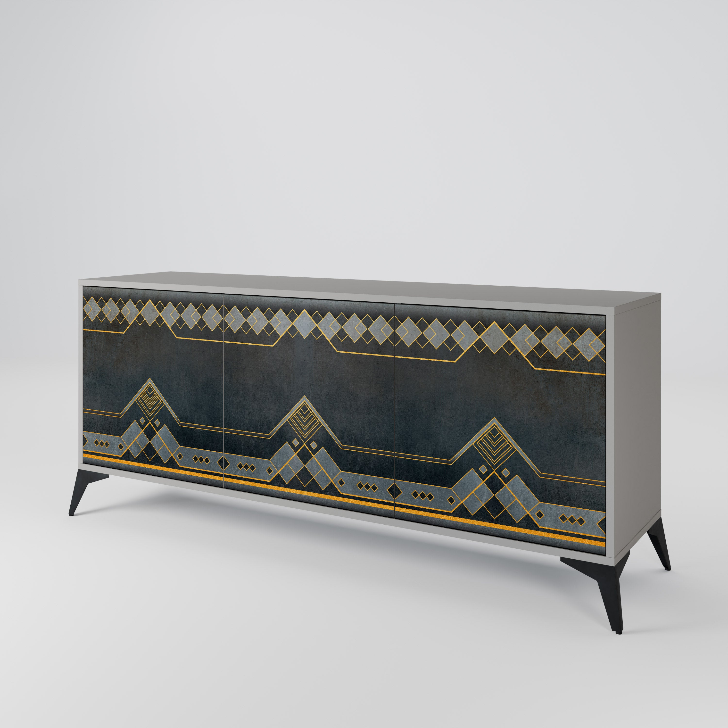 ROYAL ORDINARINESS Komoda 3-drzwiowa korpus Szary