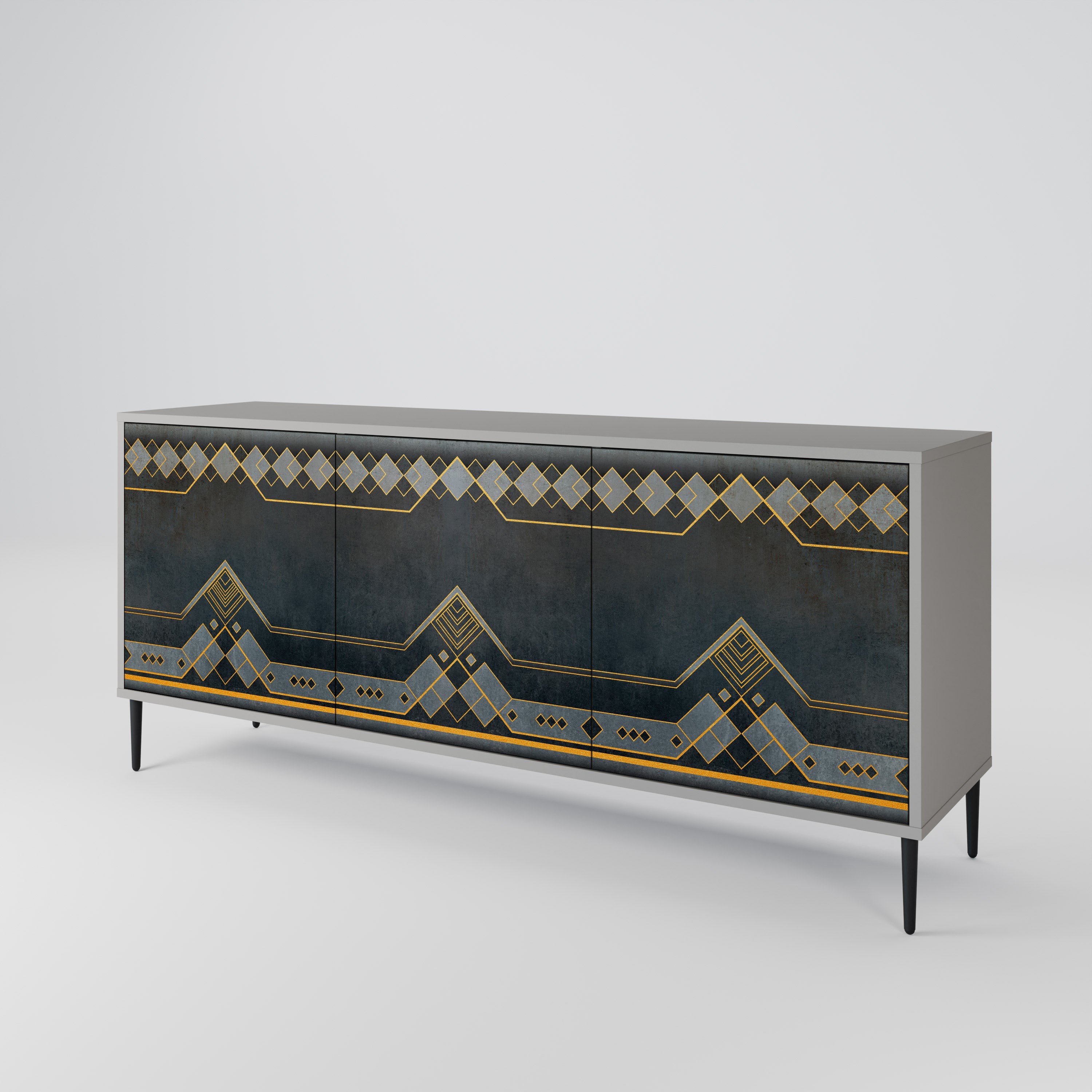 ROYAL ORDINARINESS Komoda 3-drzwiowa korpus Szary