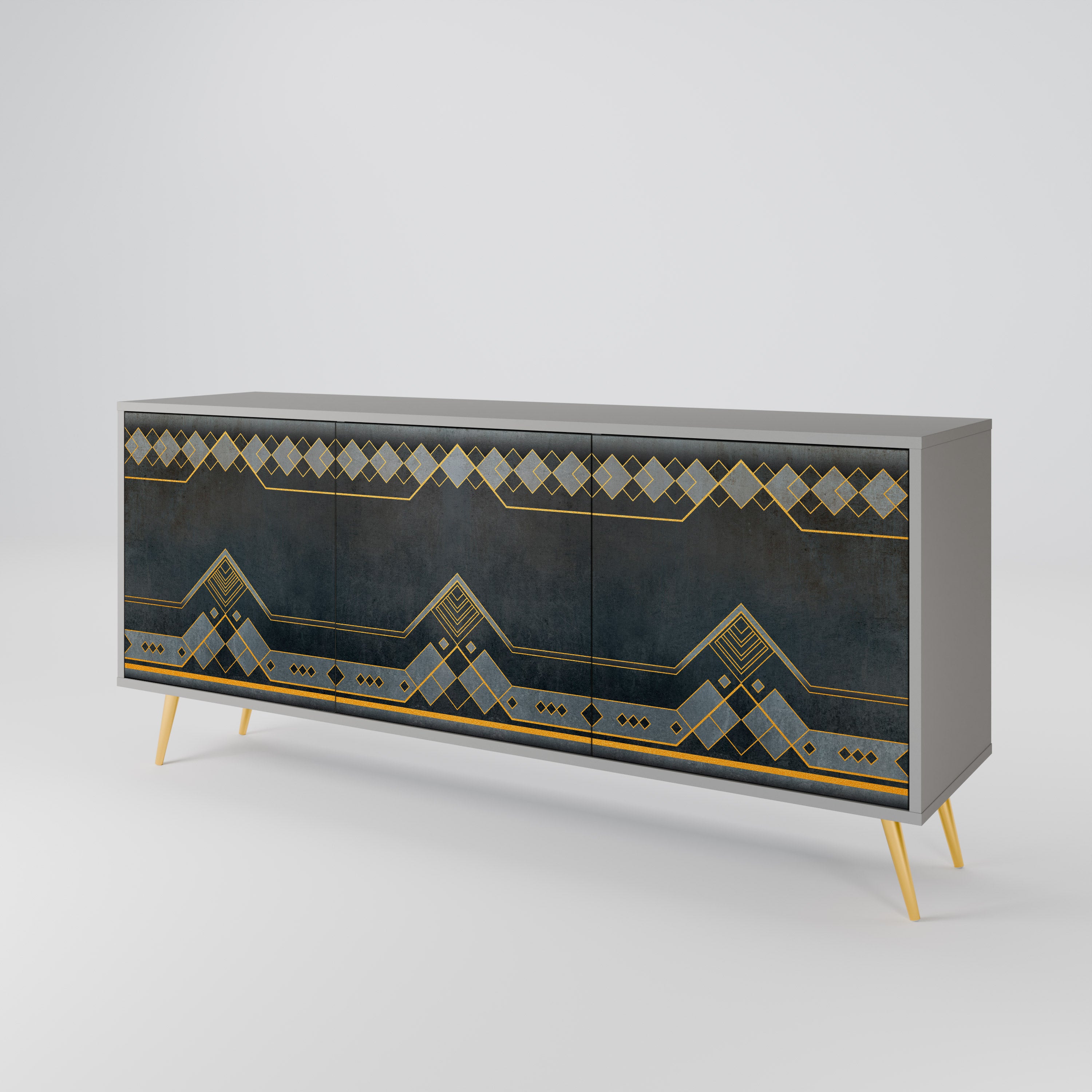 ROYAL ORDINARINESS Komoda 3-drzwiowa korpus Szary