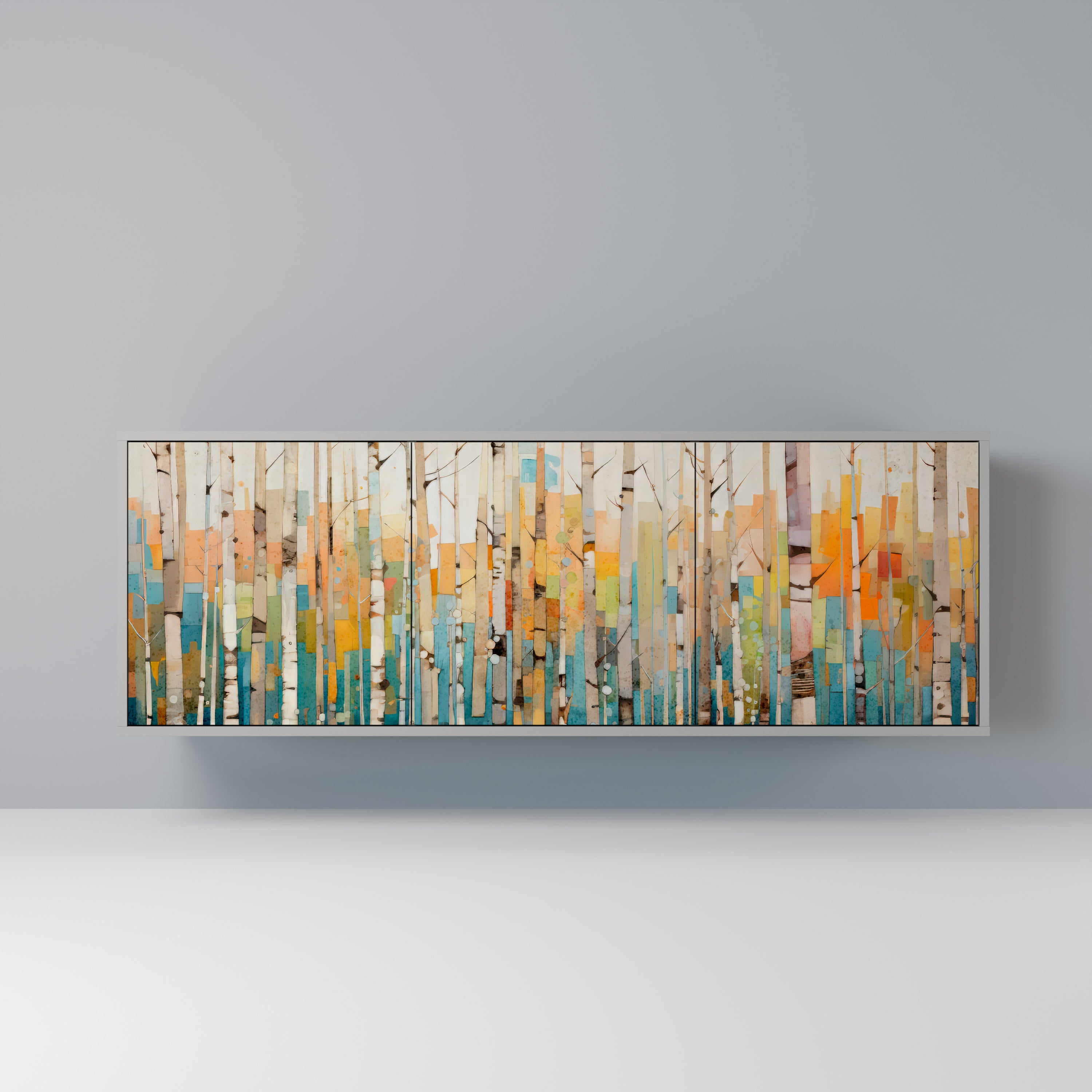 BIRCH KALEIDOSCOPE Komoda 3-drzwiowa korpus Szary