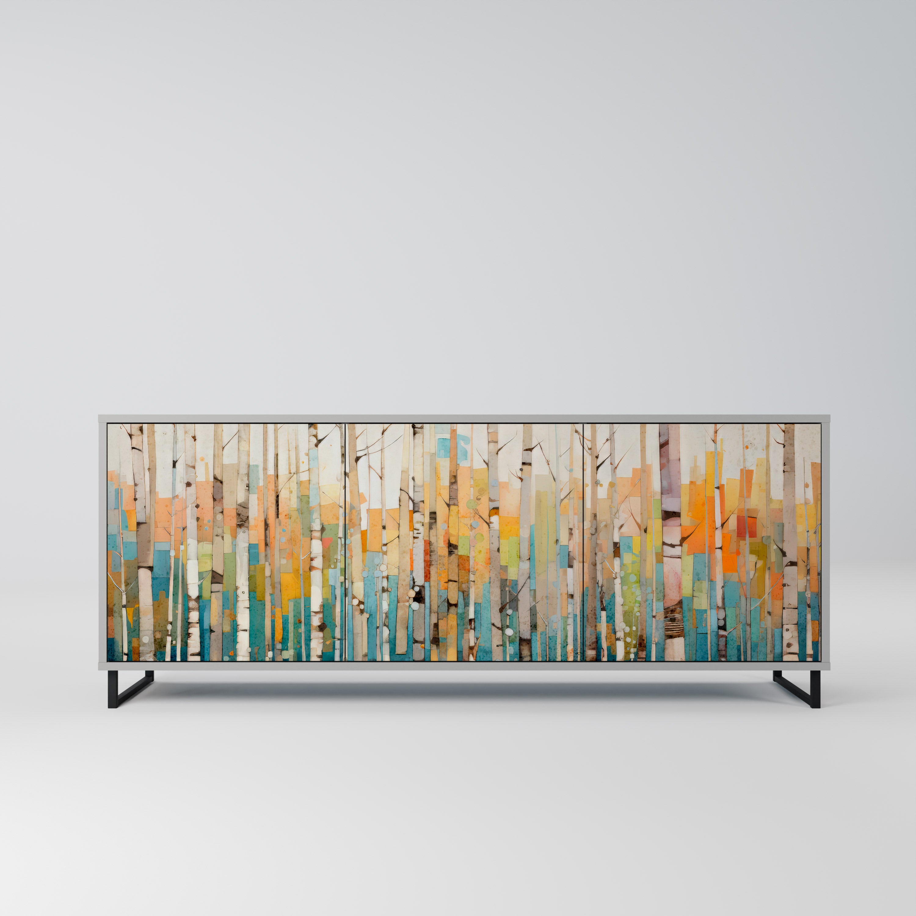 BIRCH KALEIDOSCOPE Komoda 3-drzwiowa korpus Szary