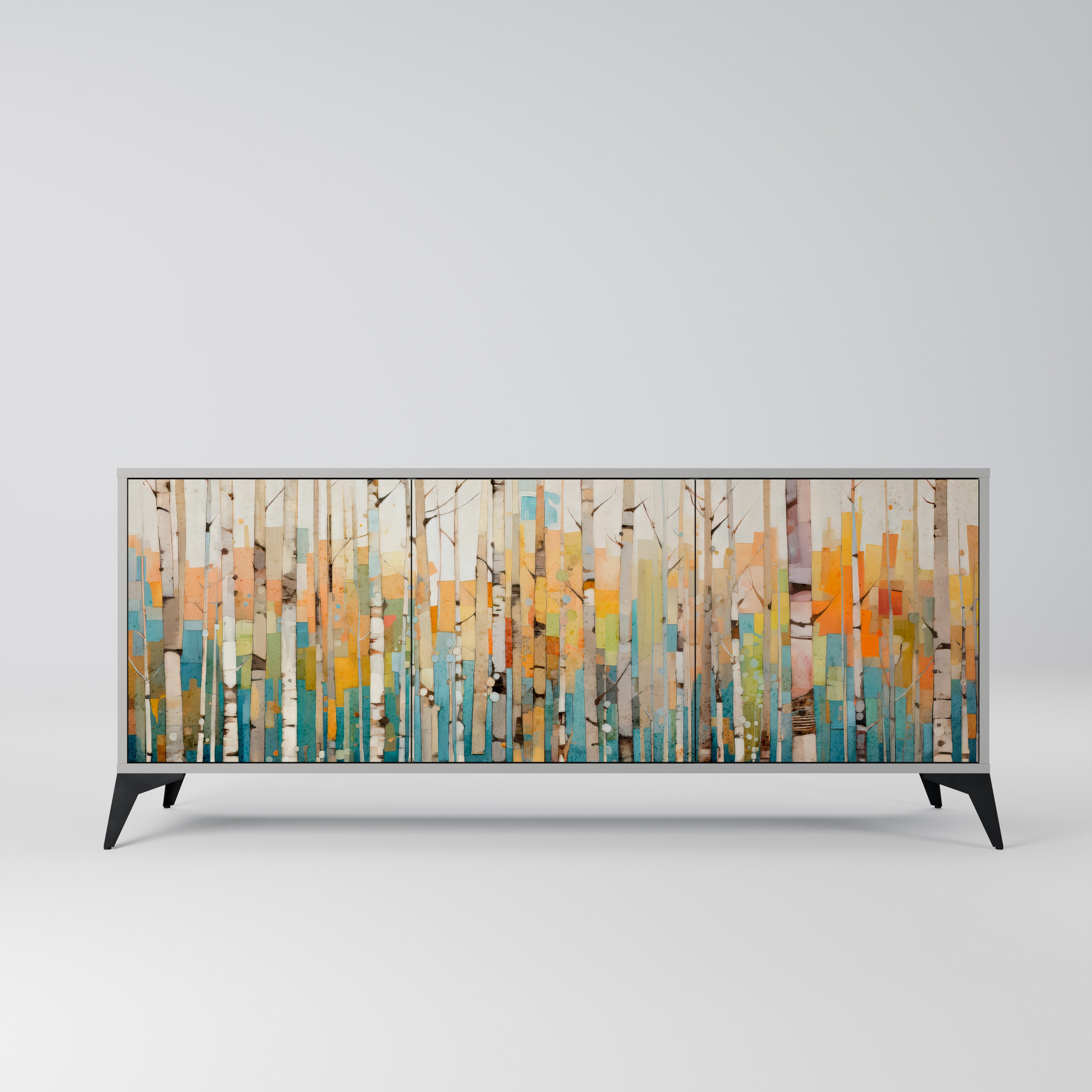 BIRCH KALEIDOSCOPE Komoda 3-drzwiowa korpus Szary