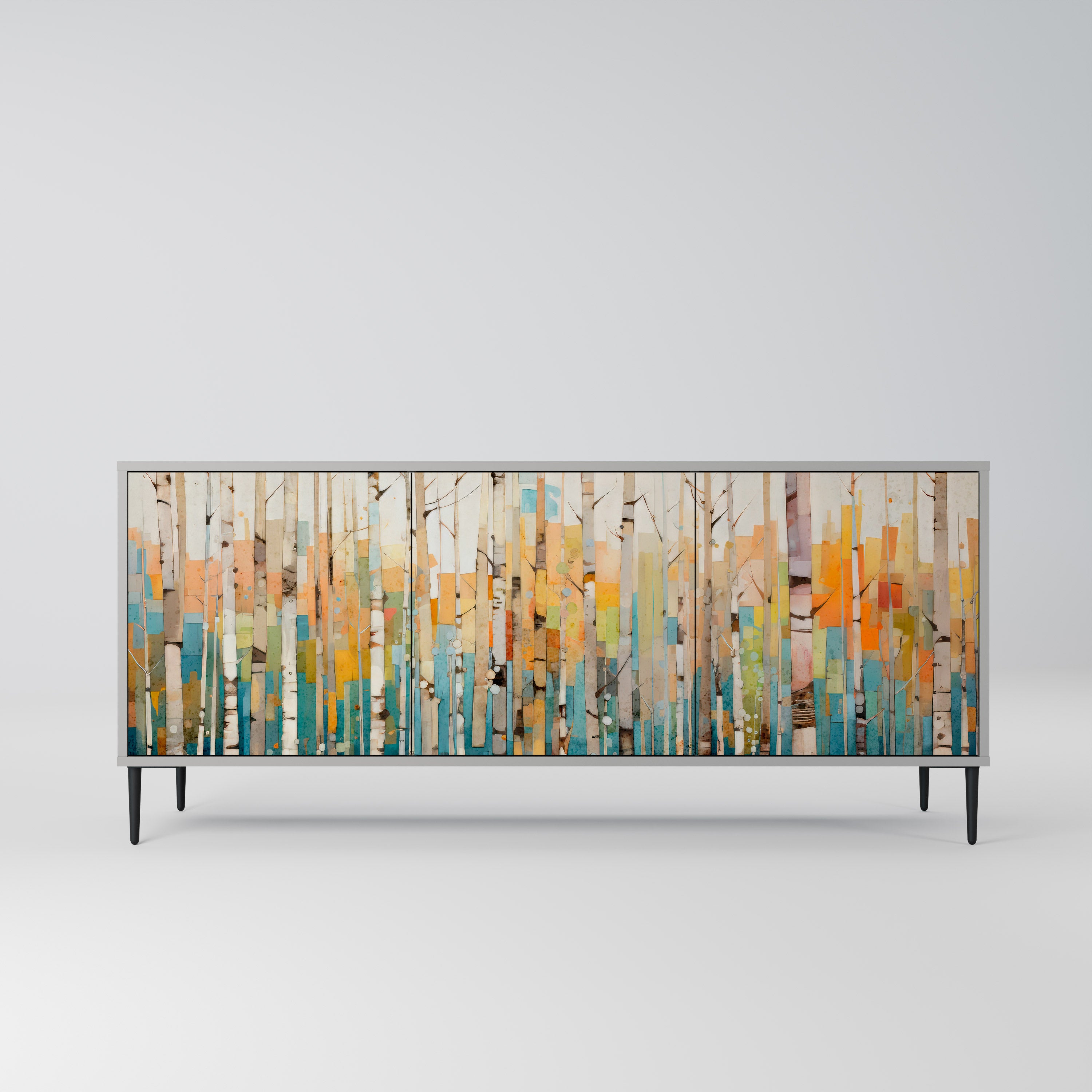 BIRCH KALEIDOSCOPE Komoda 3-drzwiowa korpus Szary