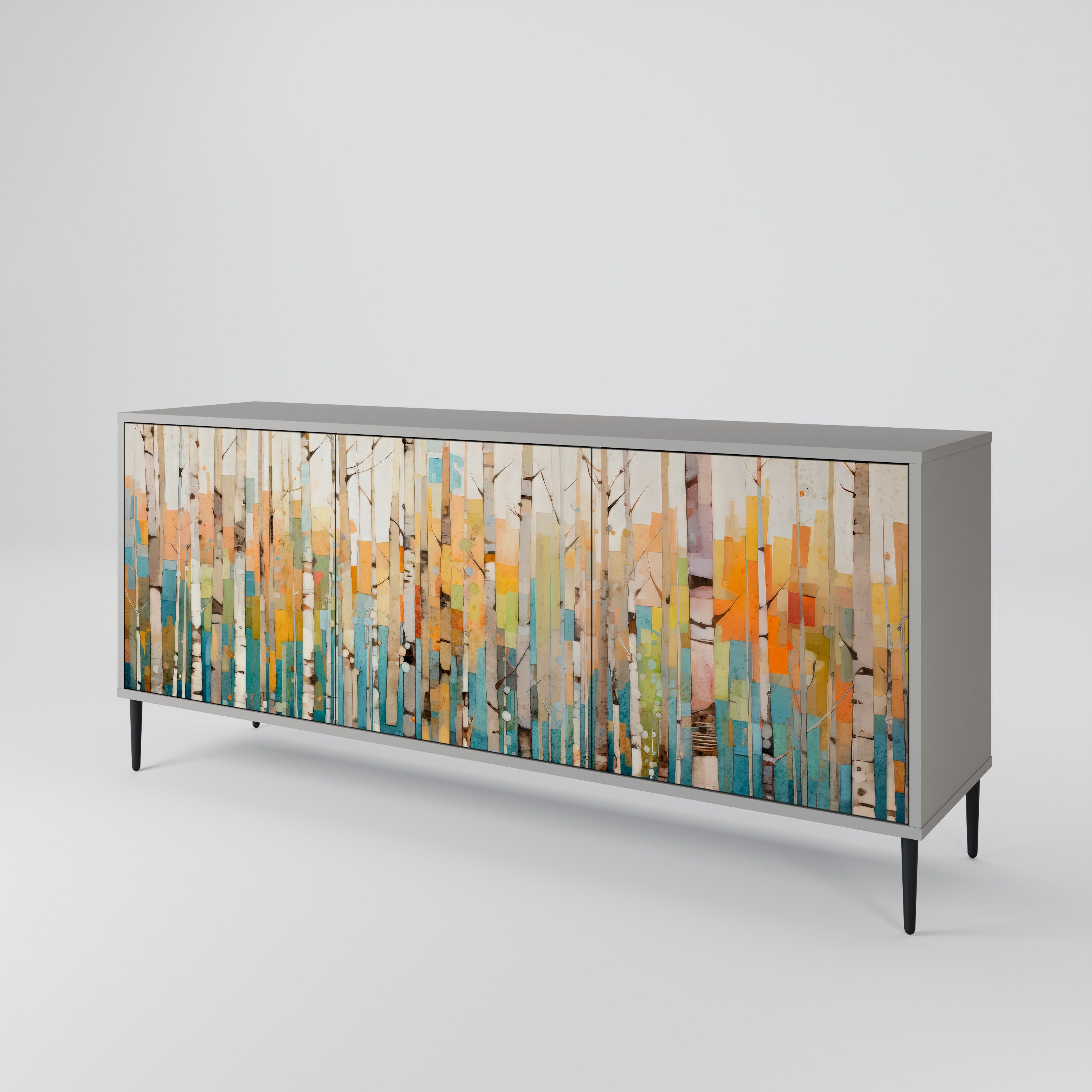 BIRCH KALEIDOSCOPE Komoda 3-drzwiowa korpus Szary