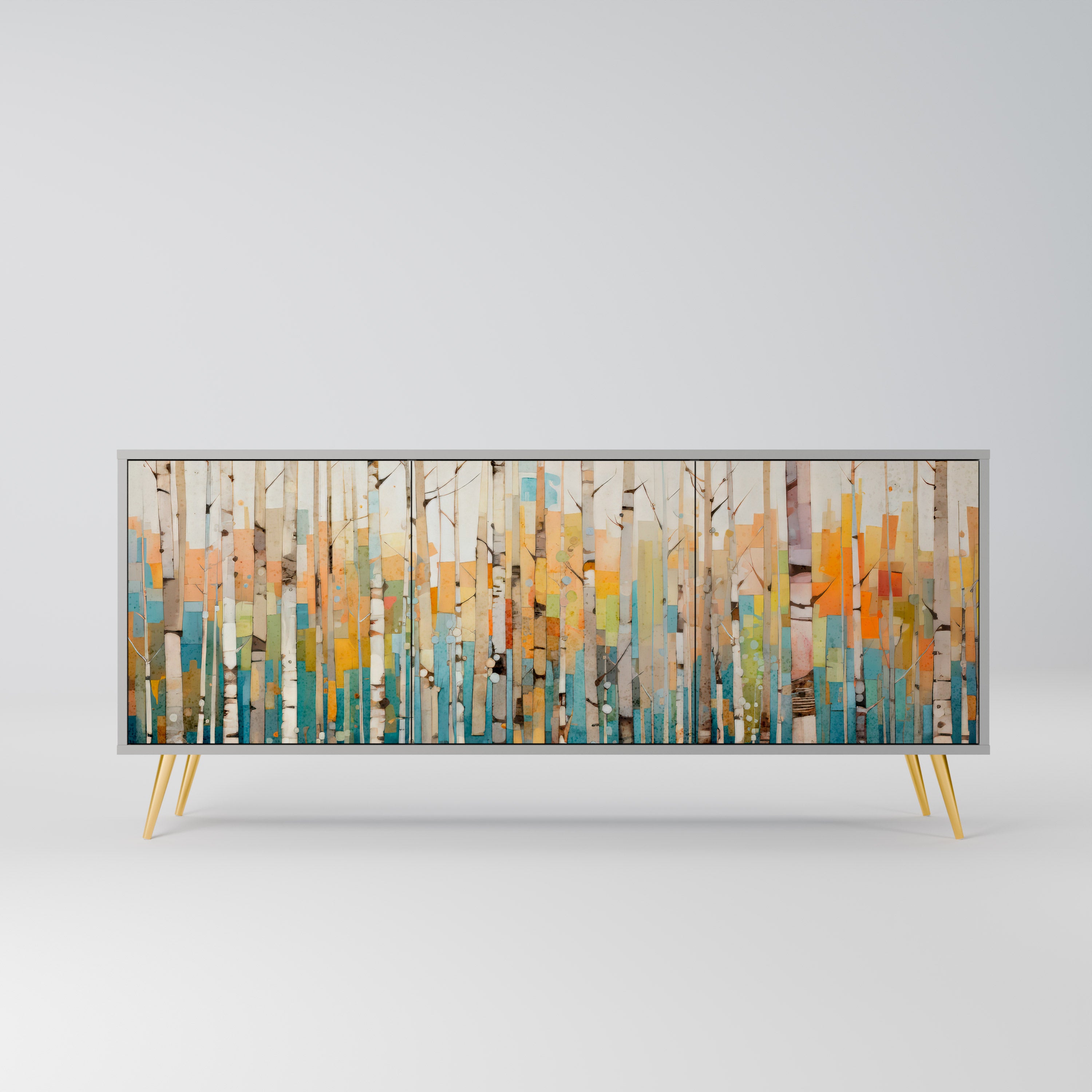 BIRCH KALEIDOSCOPE Komoda 3-drzwiowa korpus Szary