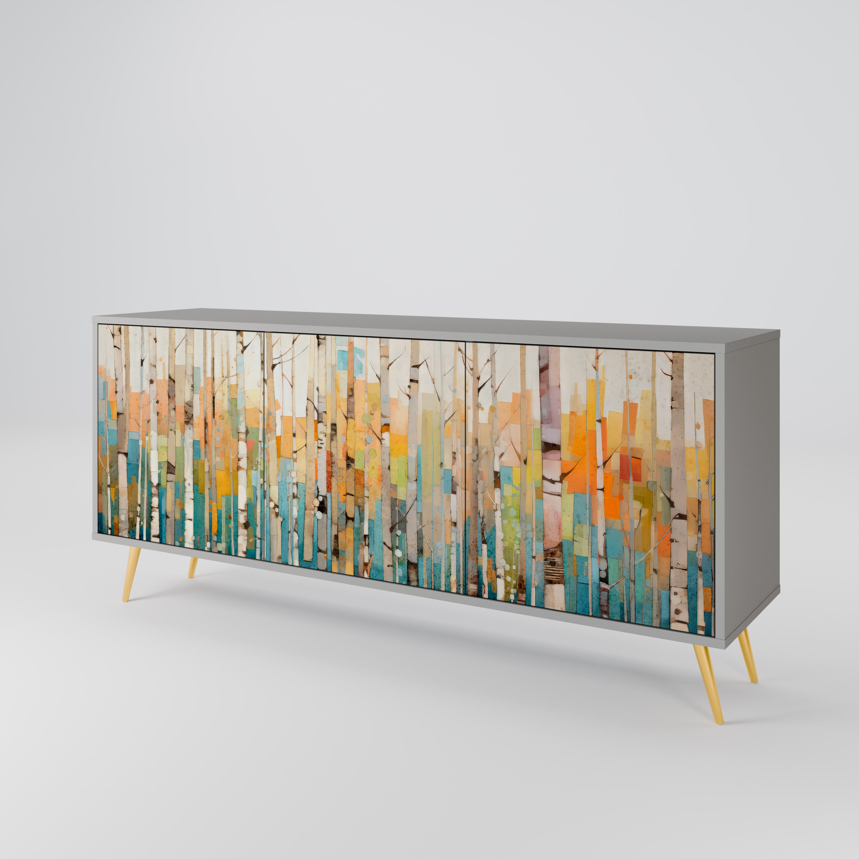 BIRCH KALEIDOSCOPE Komoda 3-drzwiowa korpus Szary