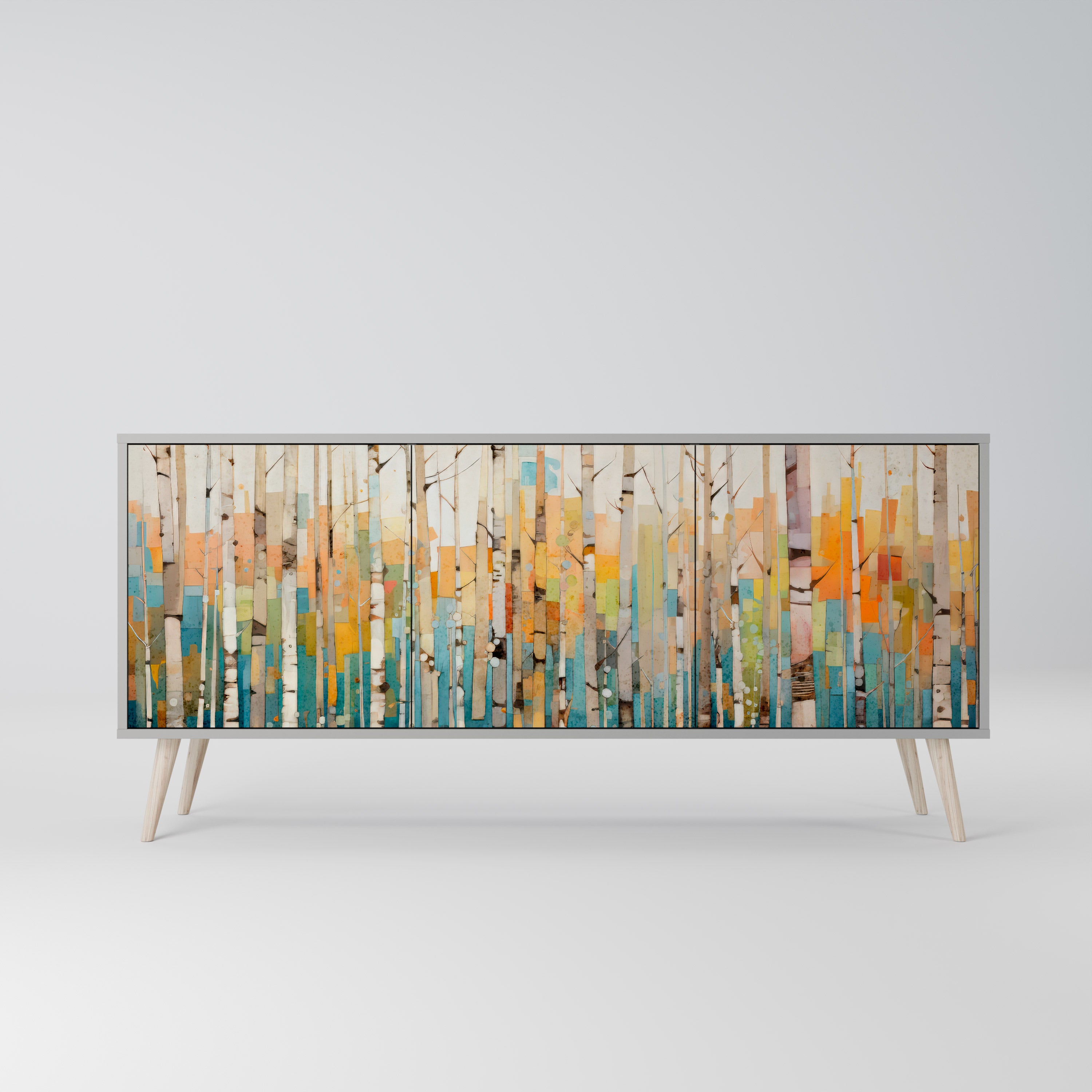 BIRCH KALEIDOSCOPE Komoda 3-drzwiowa korpus Szary