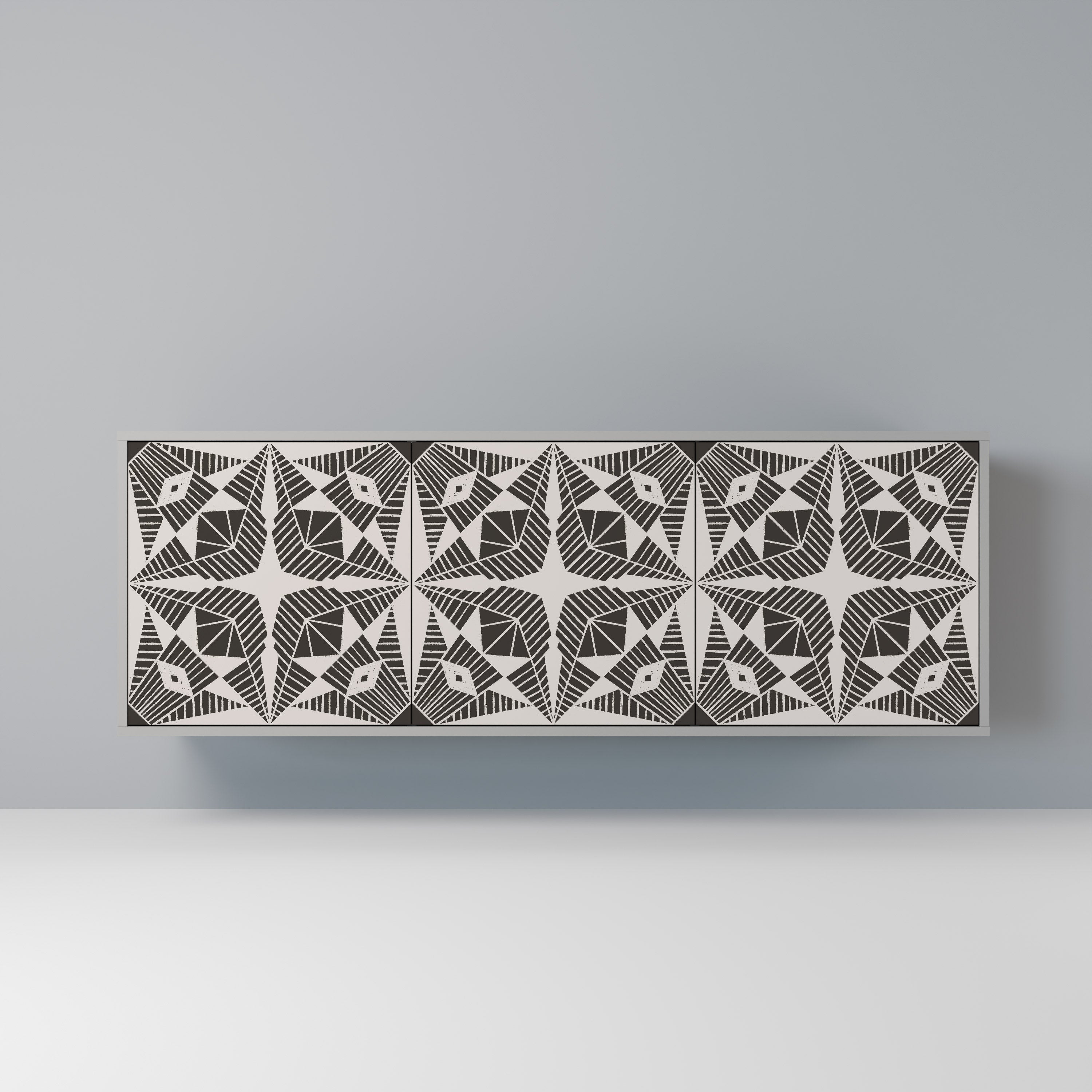 MONOCHROME NEXUS Komoda 3-drzwiowa korpus Szary