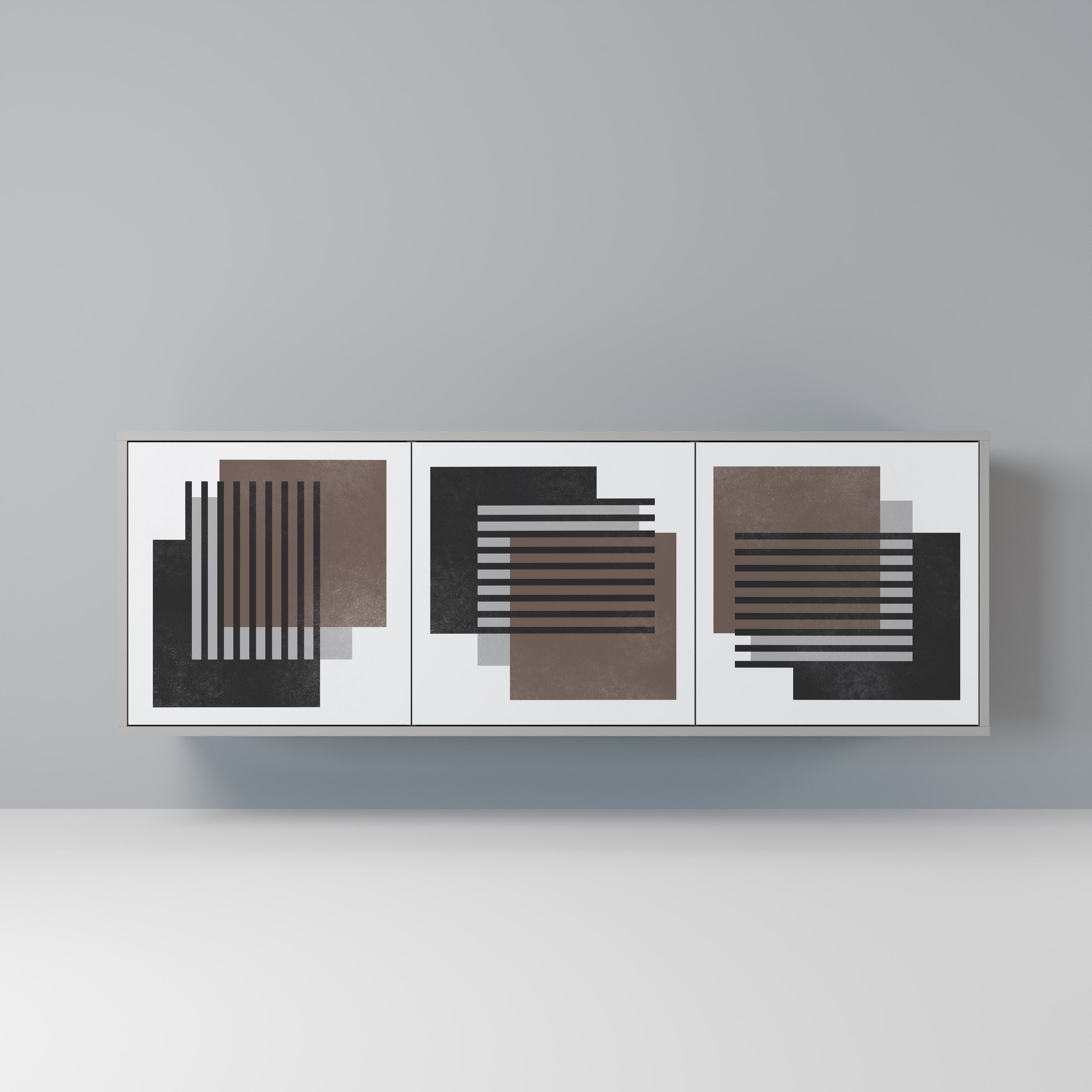SHADOW SYNCHRONY Komoda 3-drzwiowa korpus Szary
