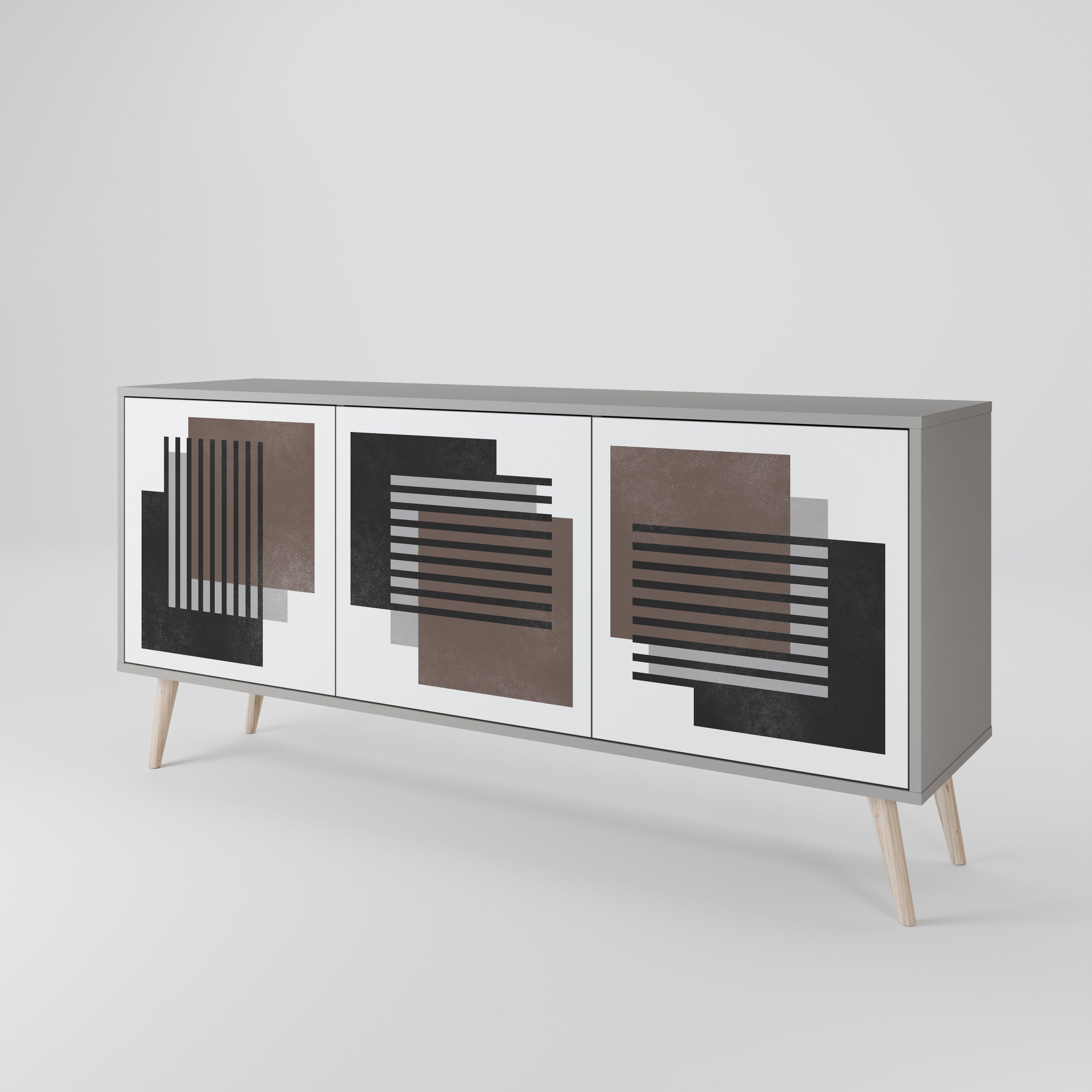 SHADOW SYNCHRONY Komoda 3-drzwiowa korpus Szary