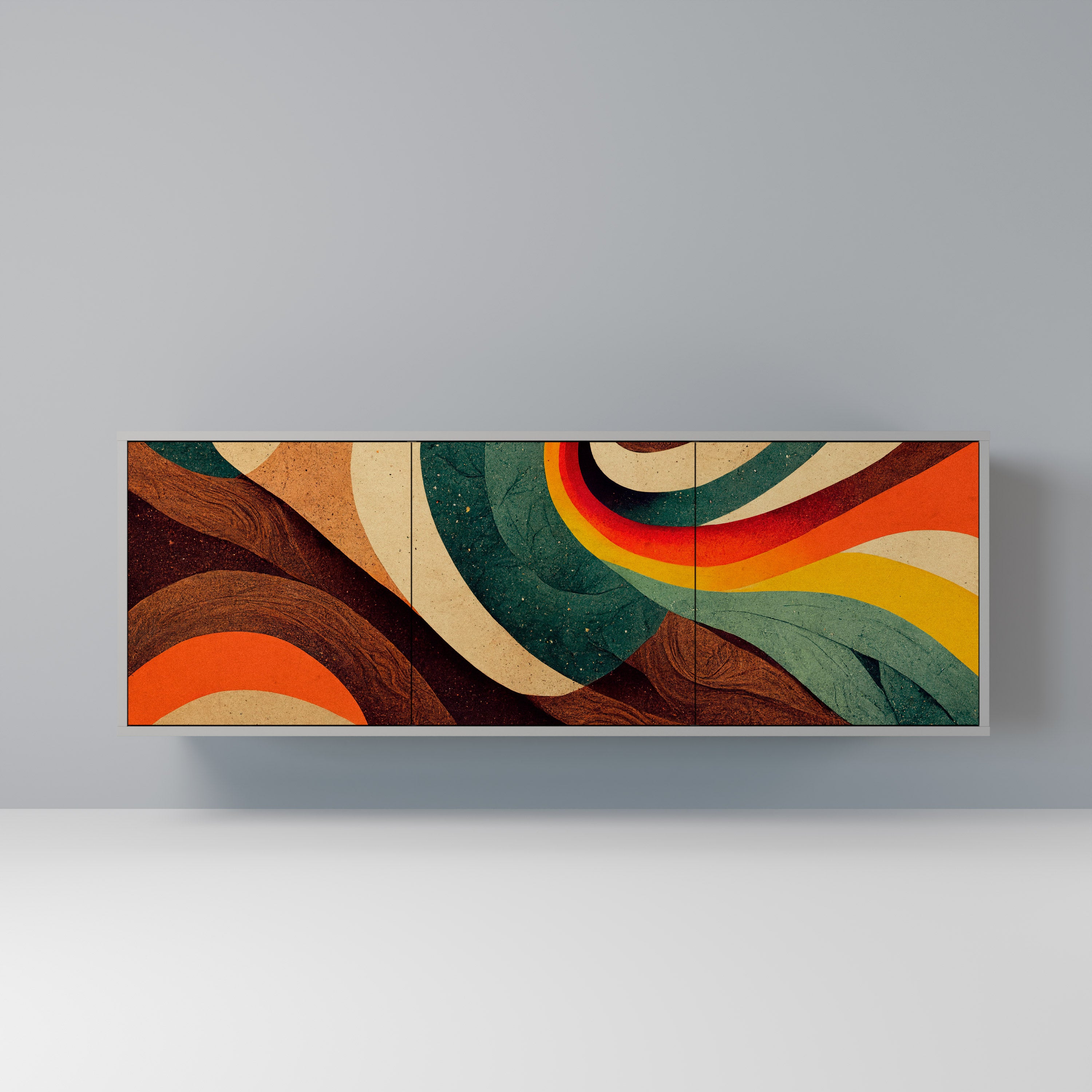 COLORFUL STRANDS Komoda 3-drzwiowa korpus Szary