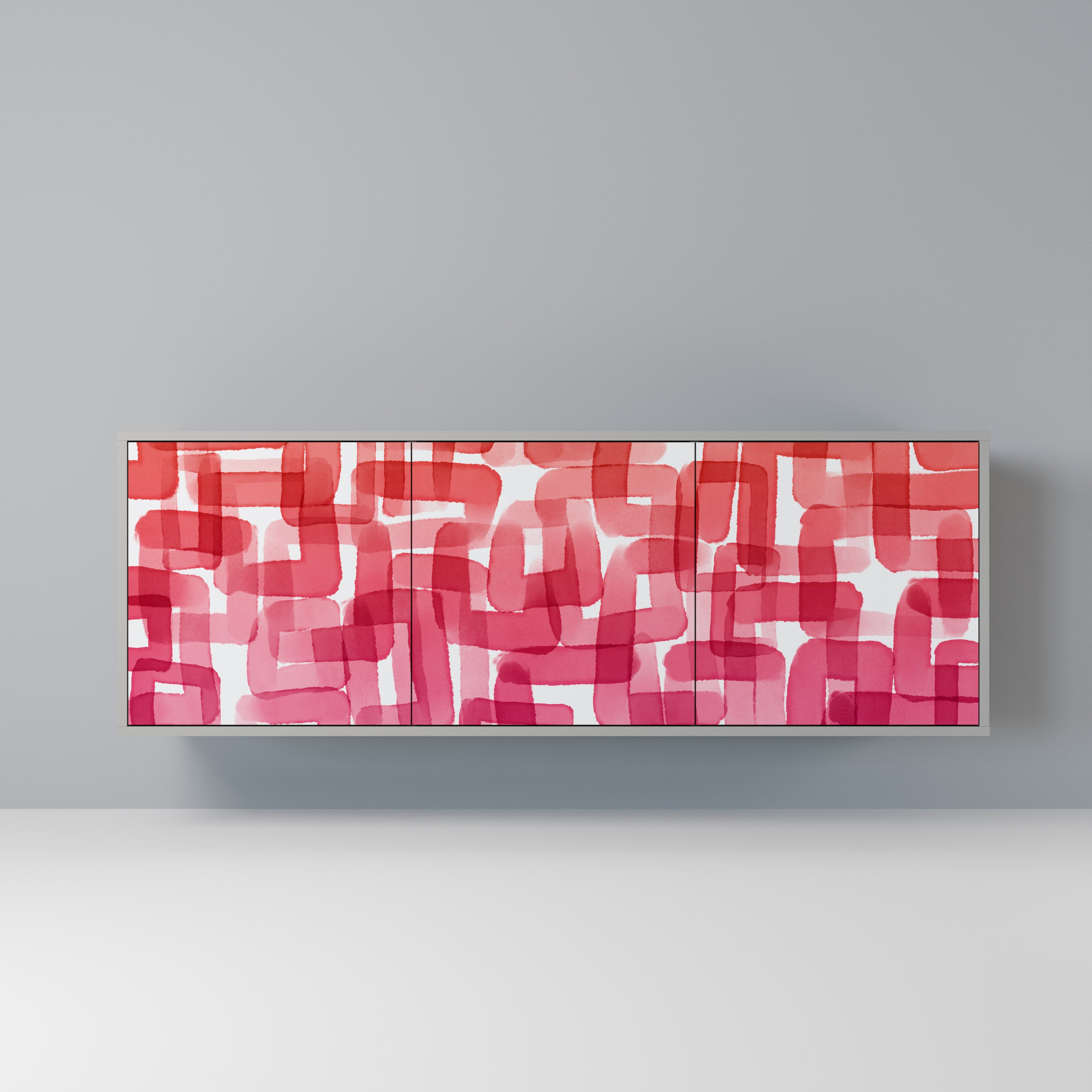 KALEIDOSCOPIC CUBISM Komoda 3-drzwiowa korpus Szary