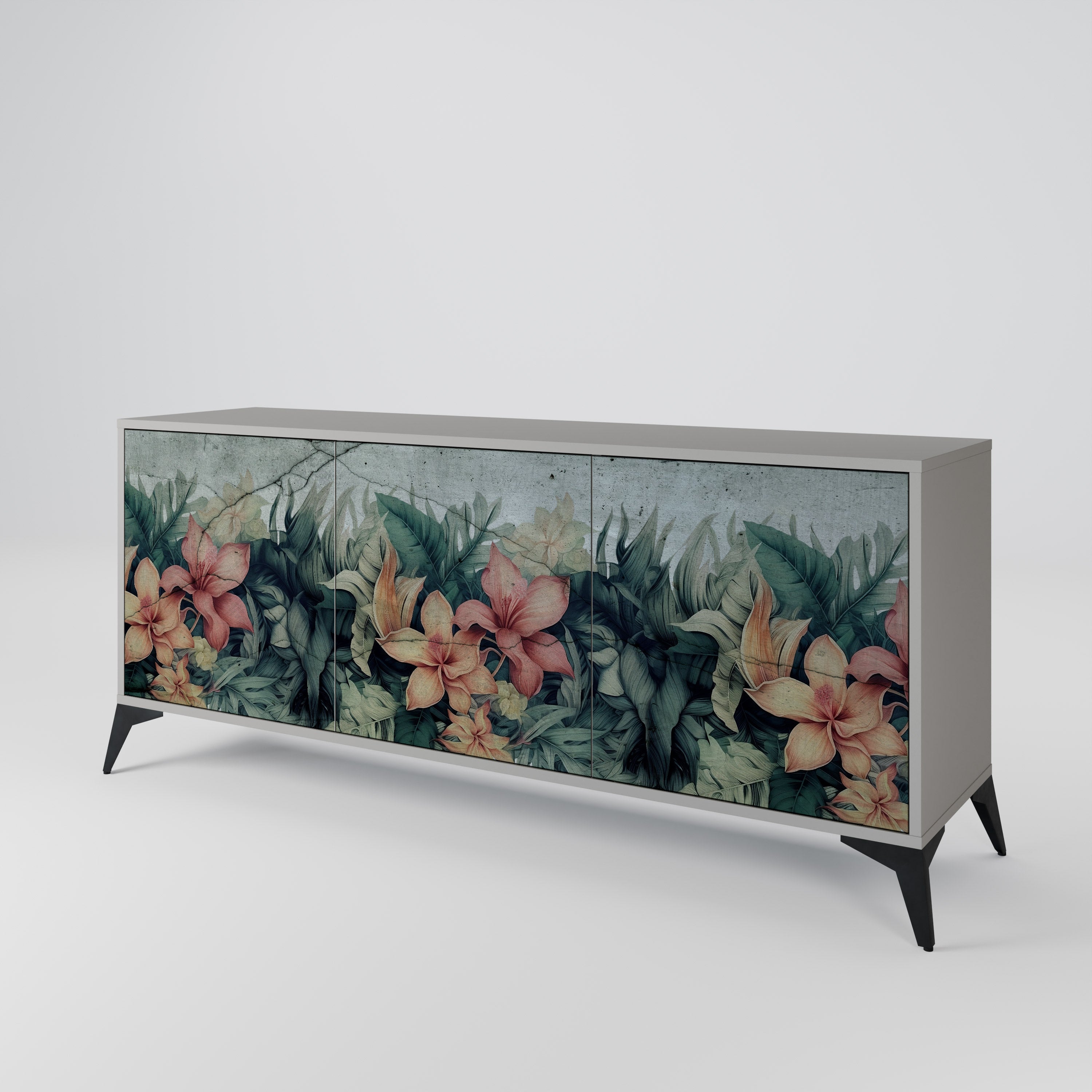 HEAVENLY BLOOM Komoda 3-drzwiowa korpus Szary