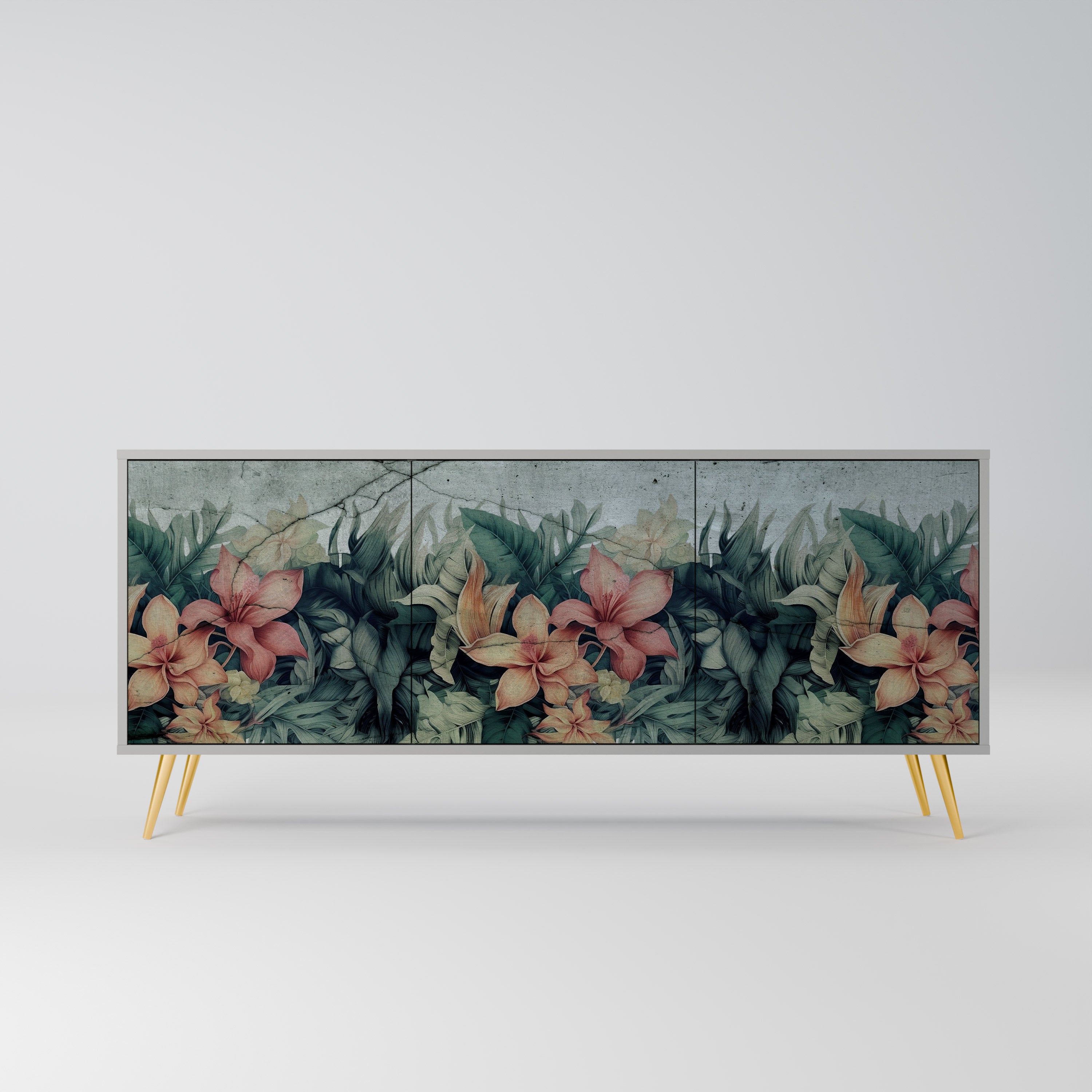 HEAVENLY BLOOM Komoda 3-drzwiowa korpus Szary