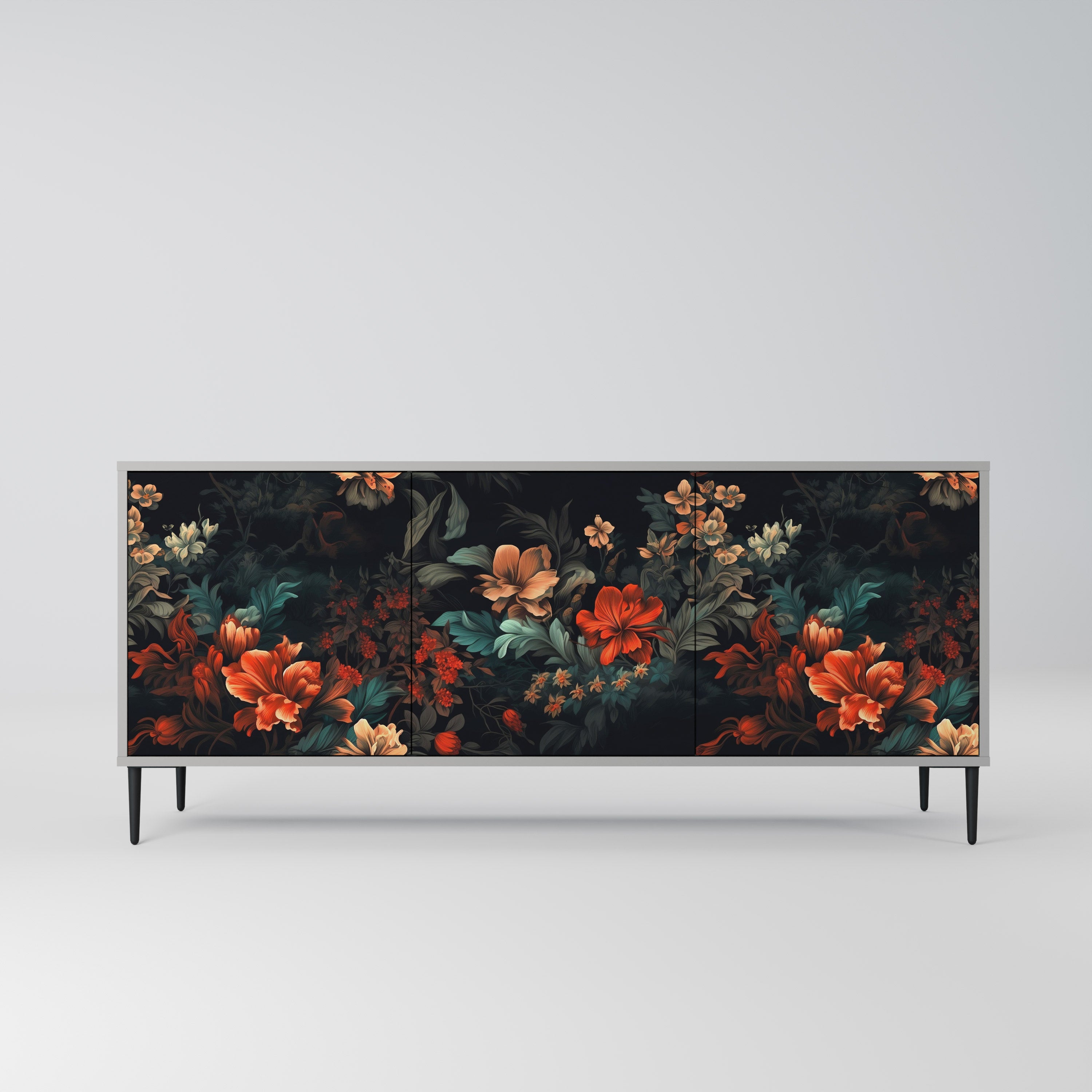 IMAGINARY BLOSSOM Komoda 3-drzwiowa korpus Szary