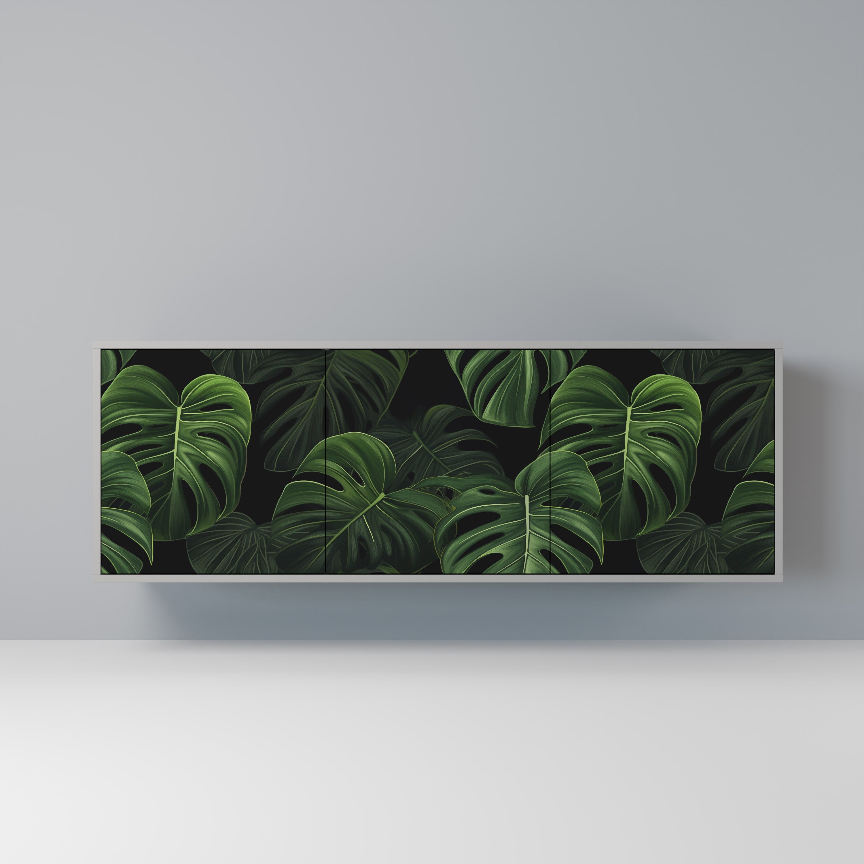 INFINITE MONSTERA Komoda 3-drzwiowa korpus Szary
