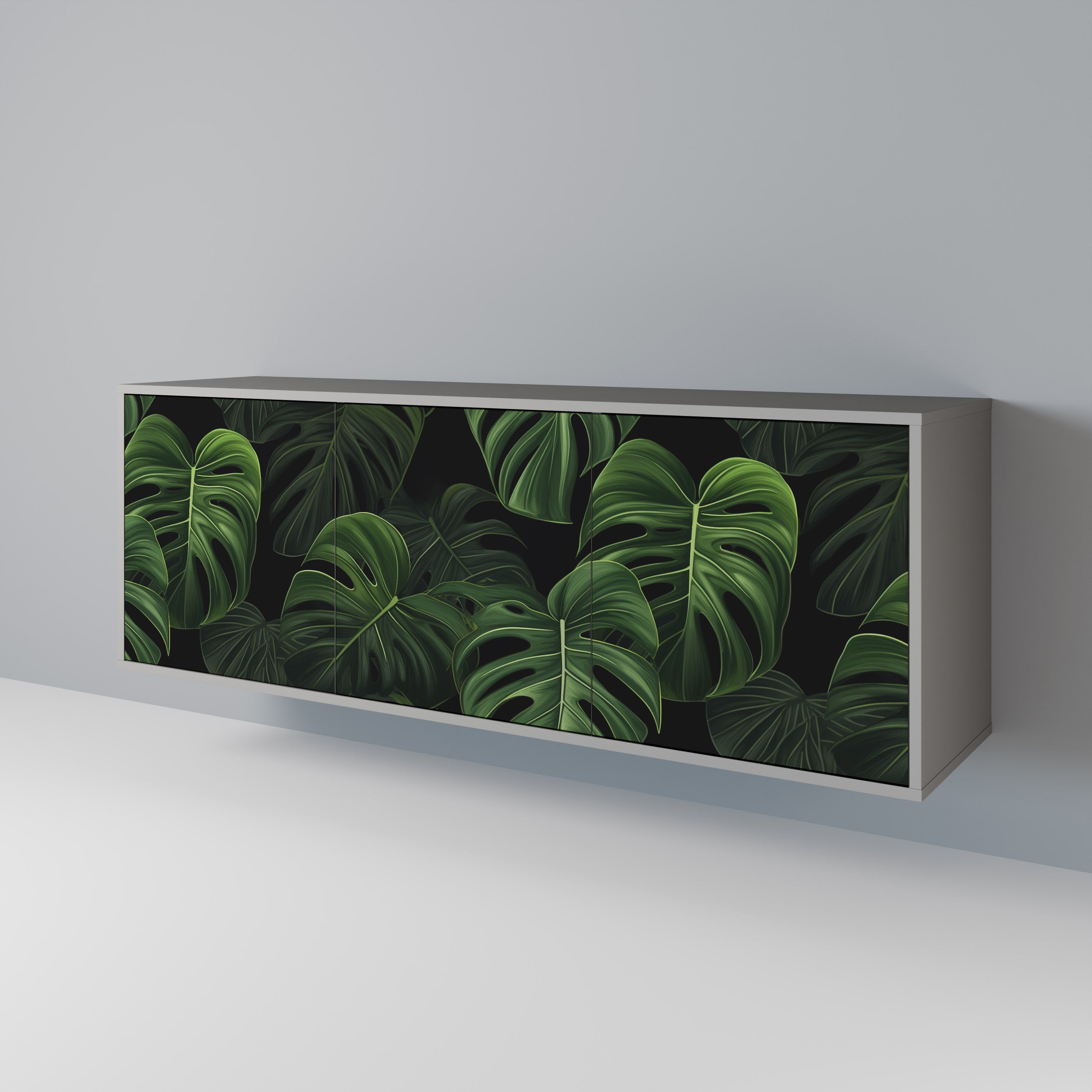 INFINITE MONSTERA Komoda 3-drzwiowa korpus Szary