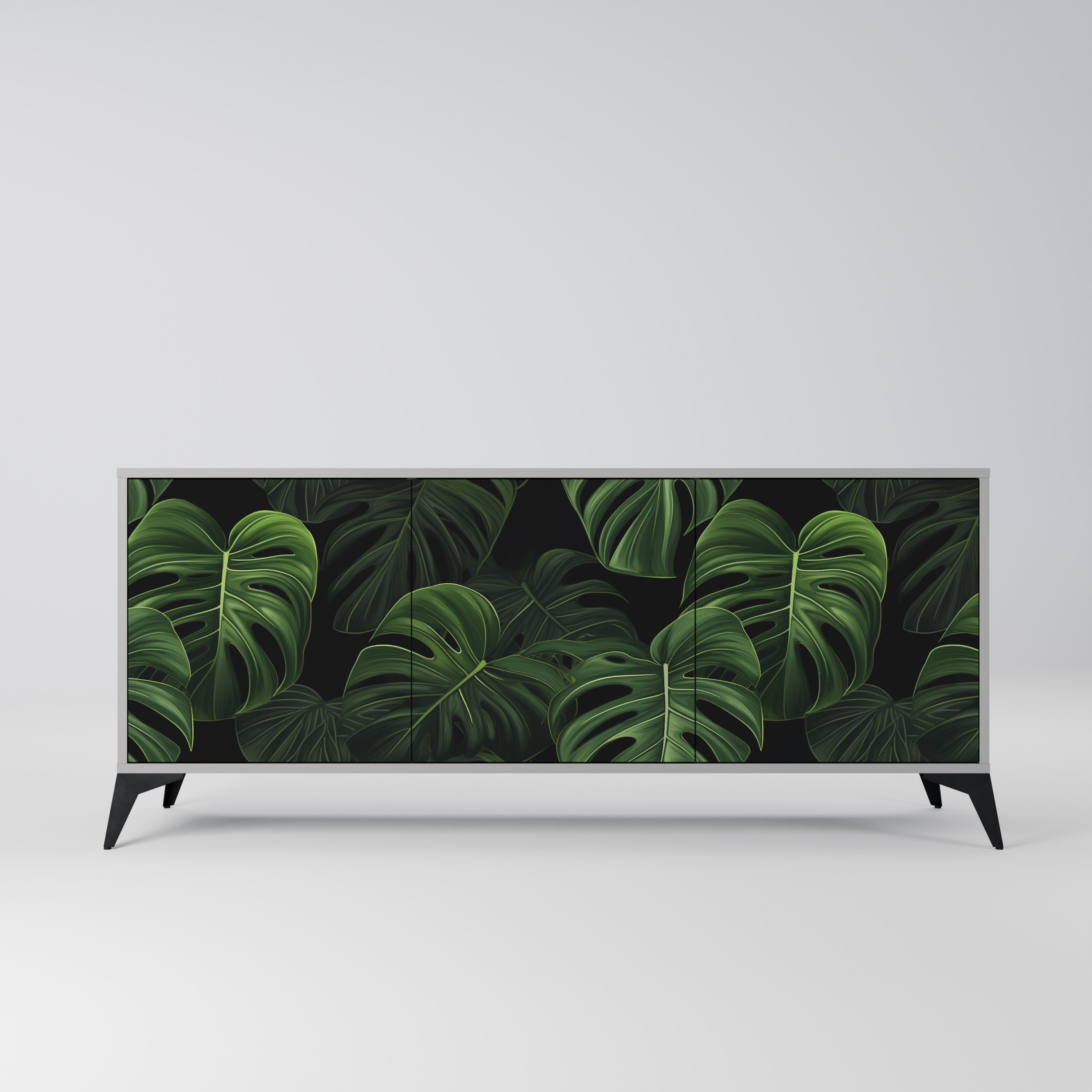 INFINITE MONSTERA Komoda 3-drzwiowa korpus Szary