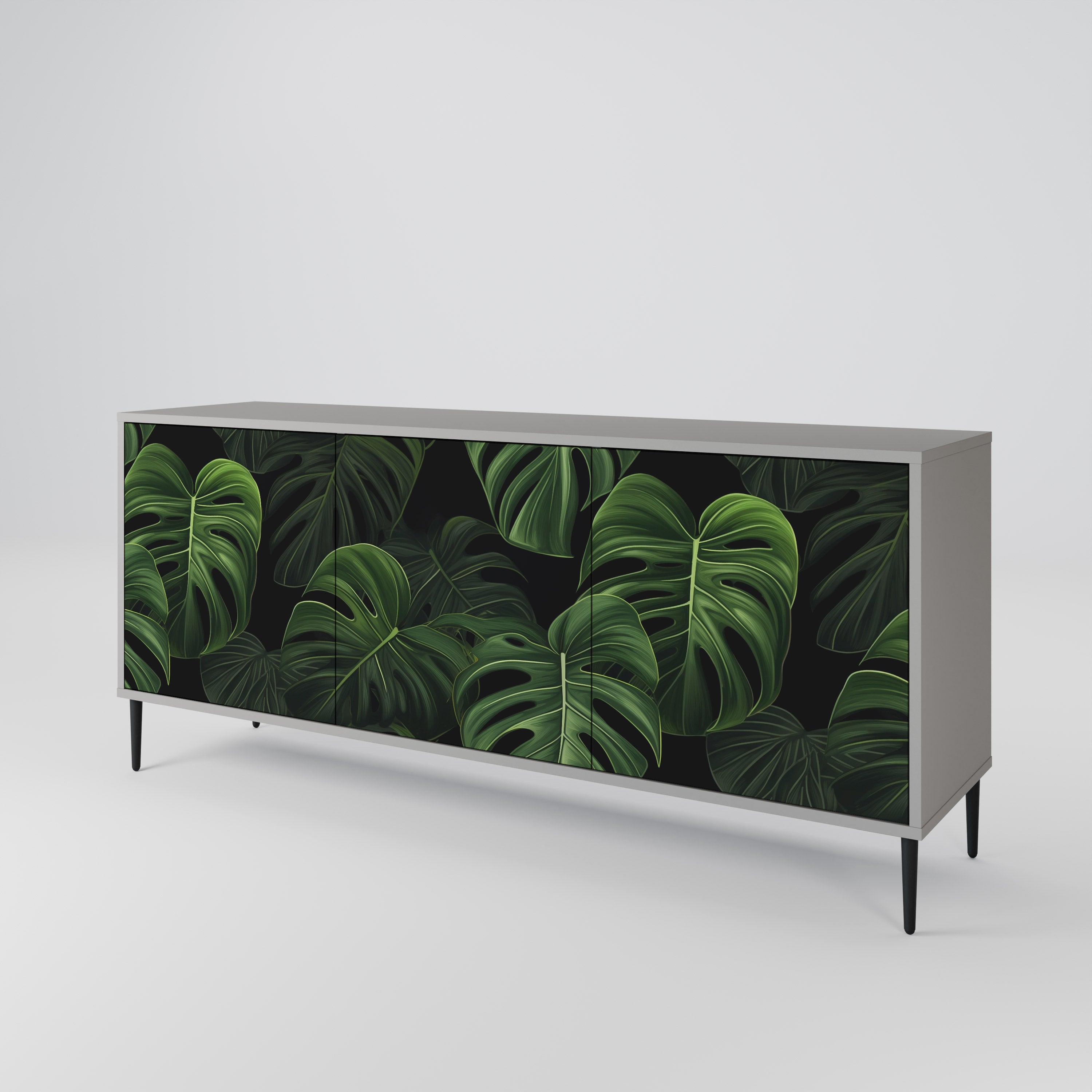 INFINITE MONSTERA Komoda 3-drzwiowa korpus Szary