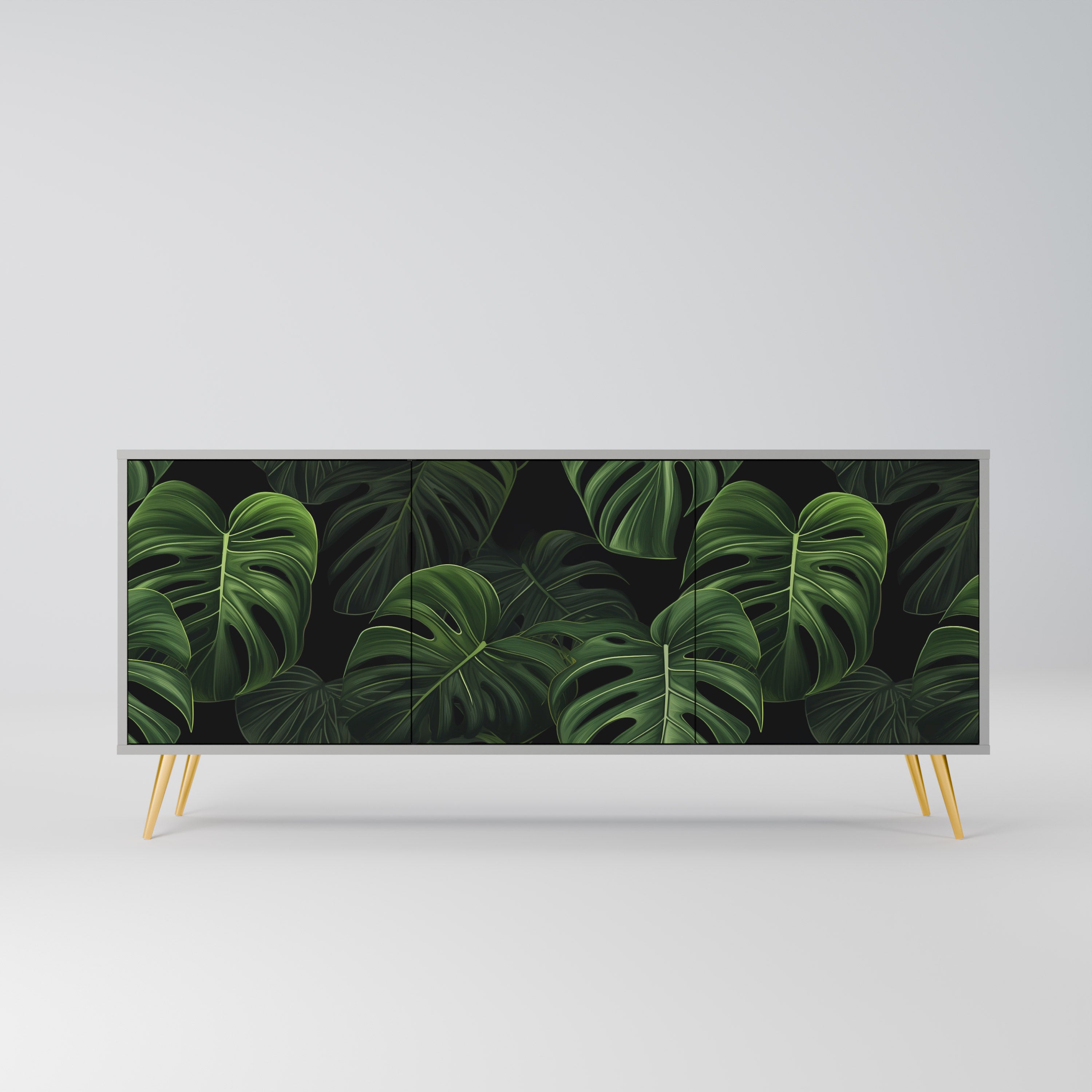 INFINITE MONSTERA Komoda 3-drzwiowa korpus Szary